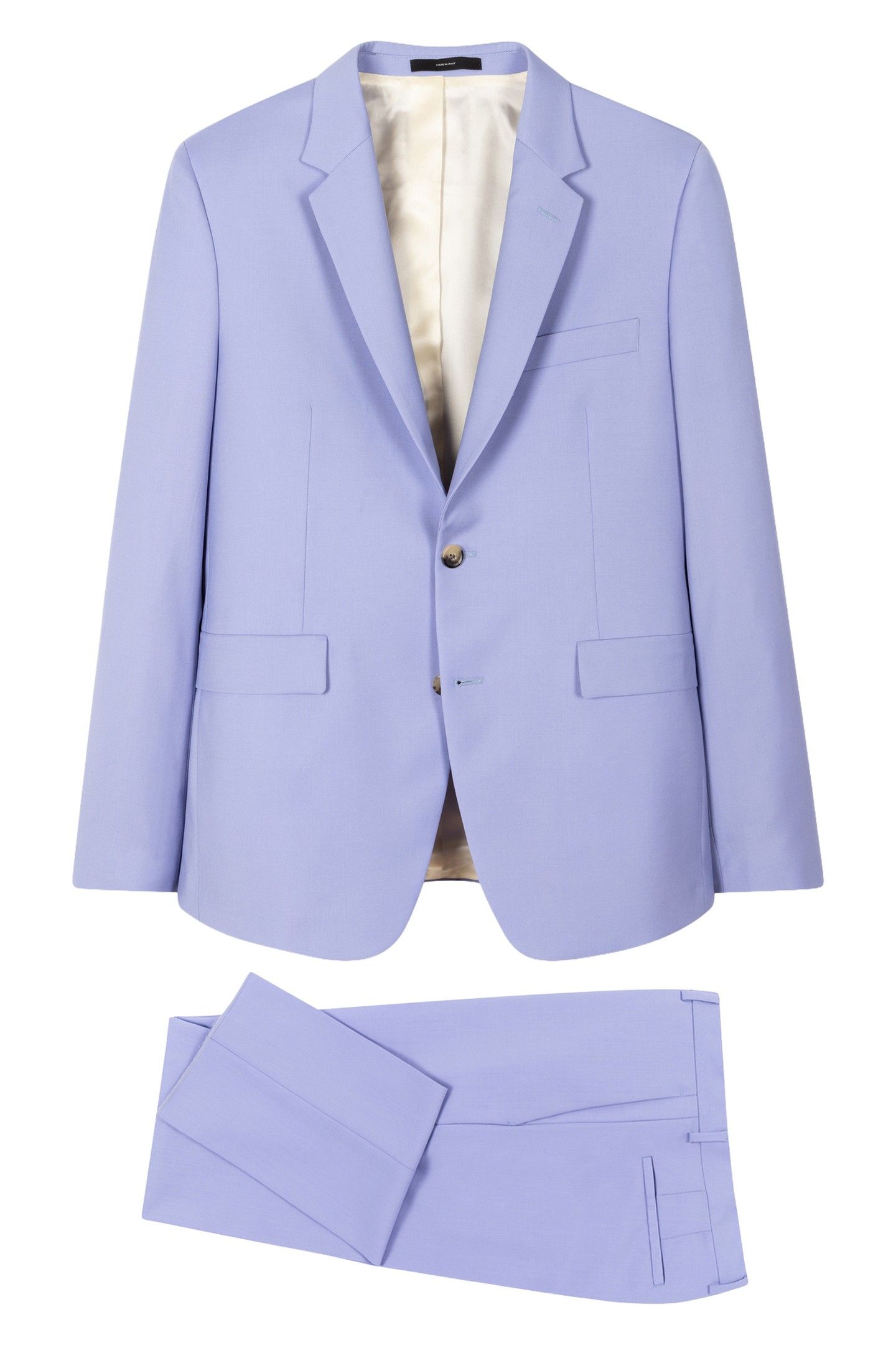 MENS SLIM FIT 2BTN SUIT PURPLE 2