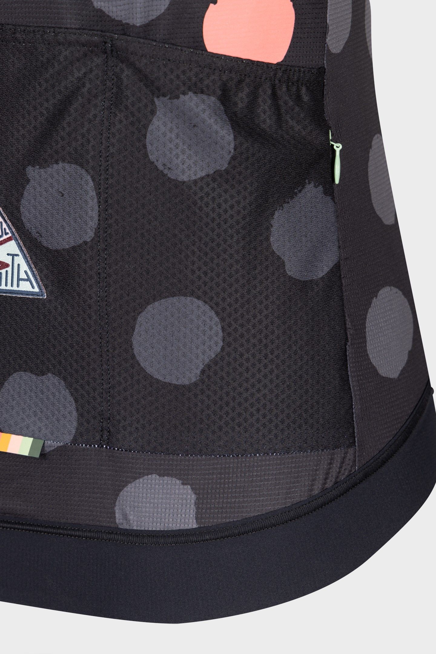 WOMENS CYCLE JERSEY S/S POLKA BLACK 4