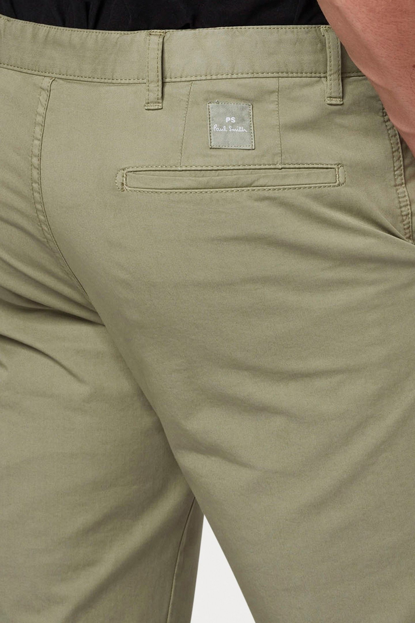 MENS SLIM FIT STITCHED CHINO LT GREYISH GREEN 3