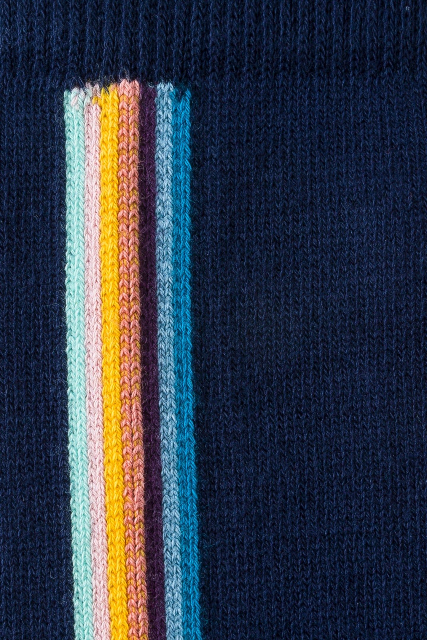 MEN SOCK ARTIST STRP NAVY 3