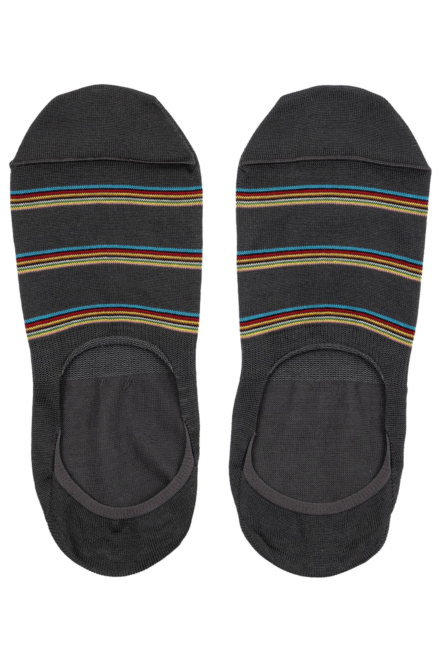 MEN SOCK SIG BLK NO SHOW SLATE 2