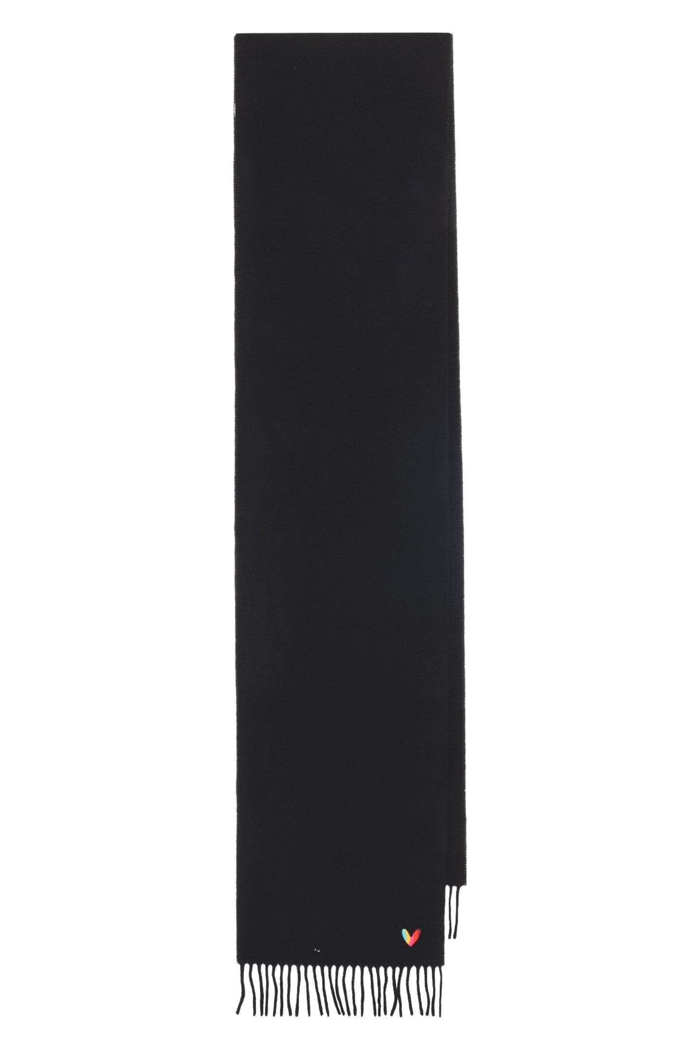WOMENS SWIRL HEART SCARF BLACK 1