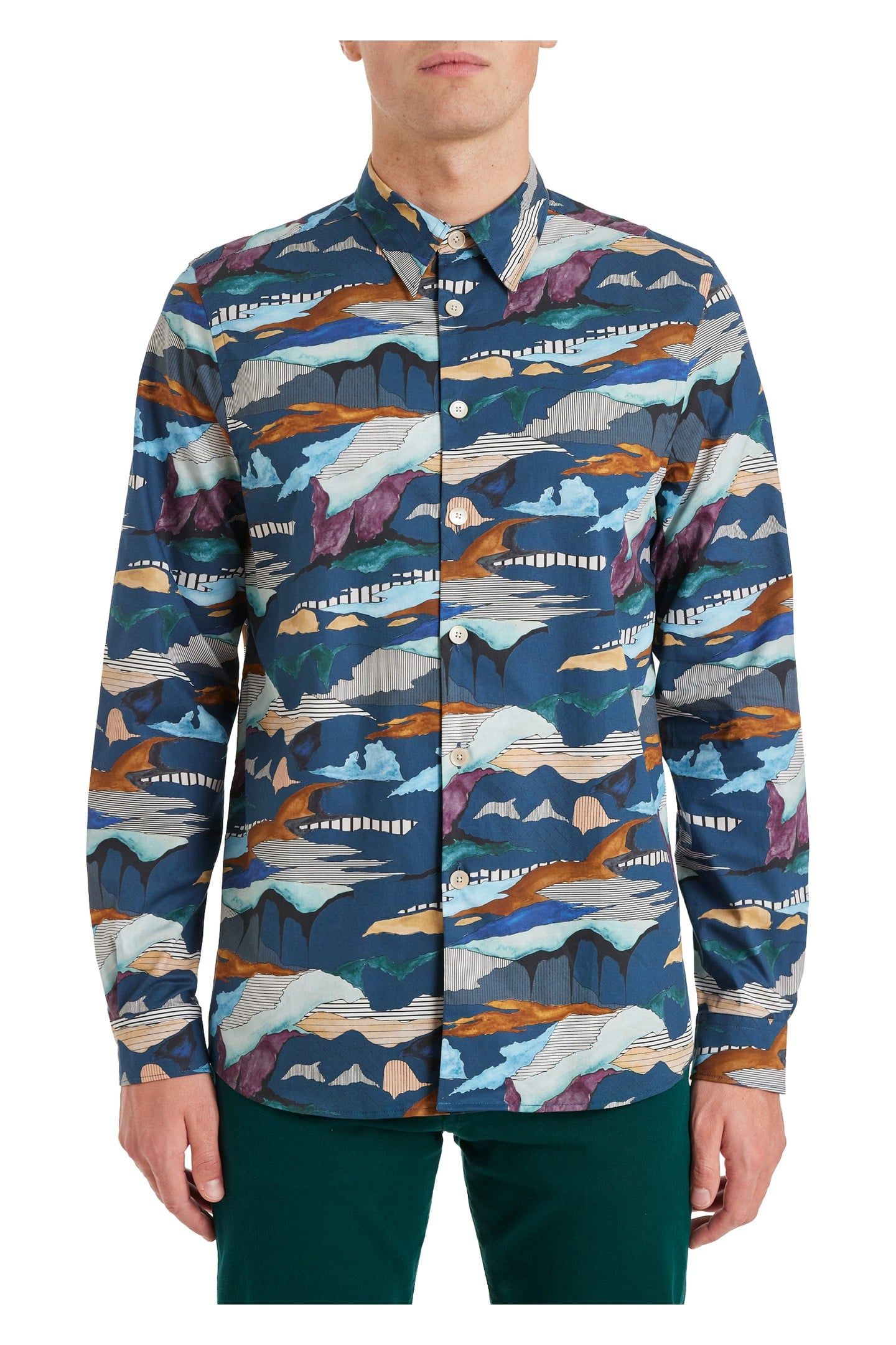 MENS LS REGULAR FIT SHIRT INKY BLUE 1