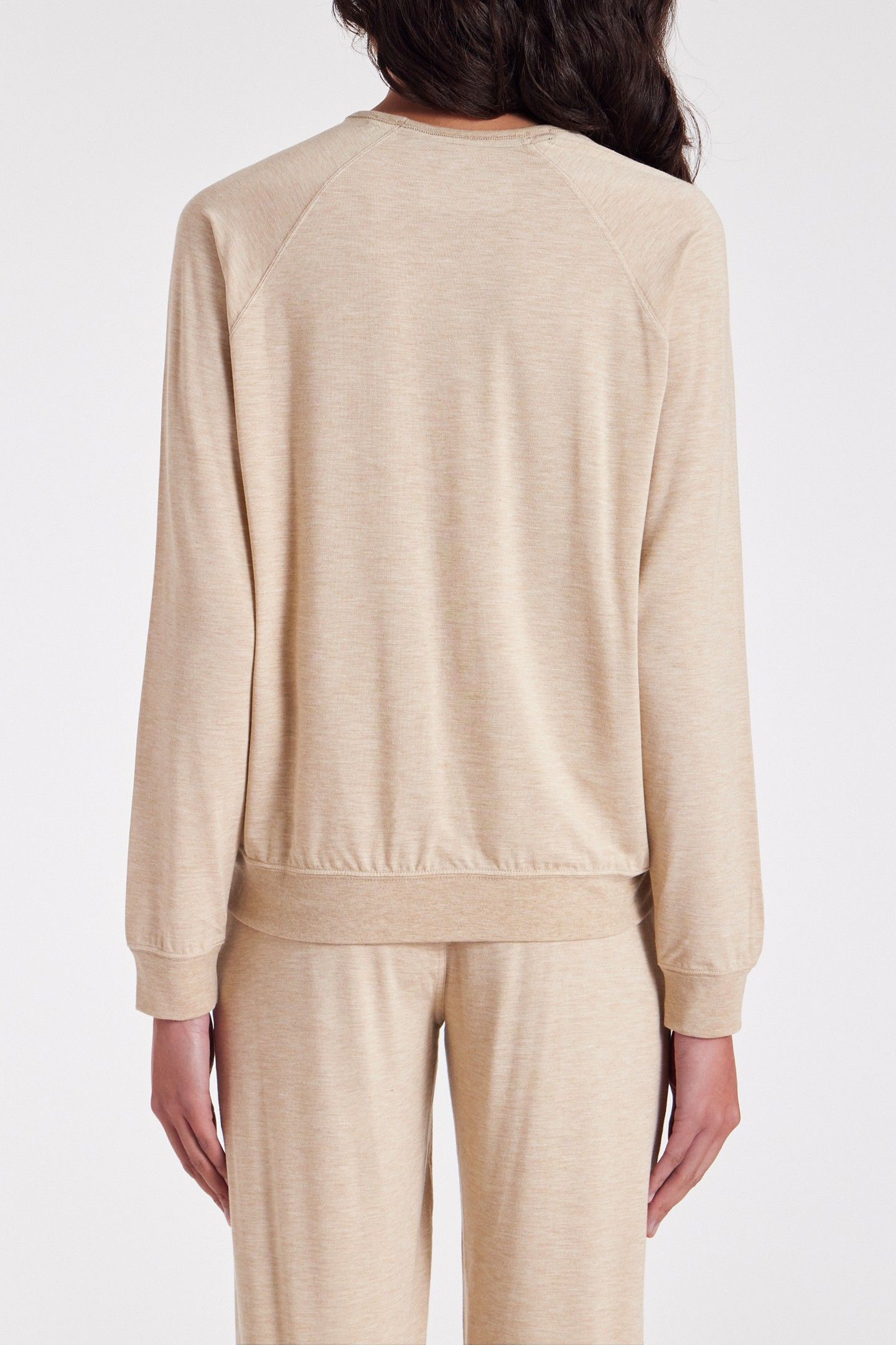 WOMEN L/S TOP MODAL TAN 2