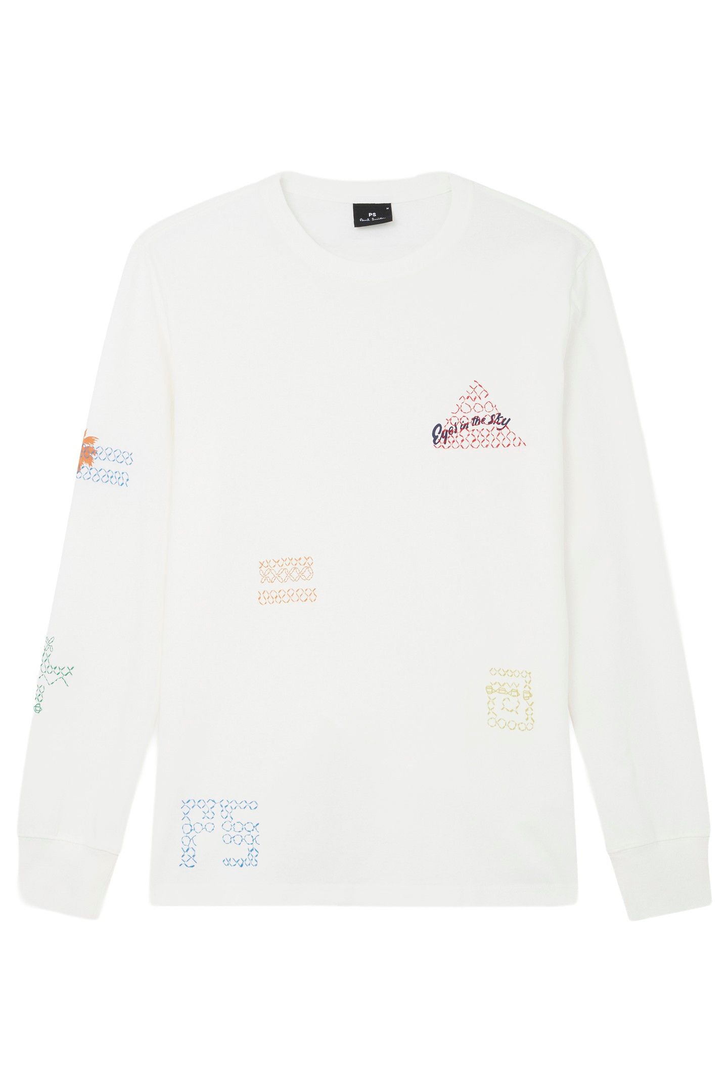 MENS CN LS TSHIRT EYES IN THE SKY OFF WHITE 4