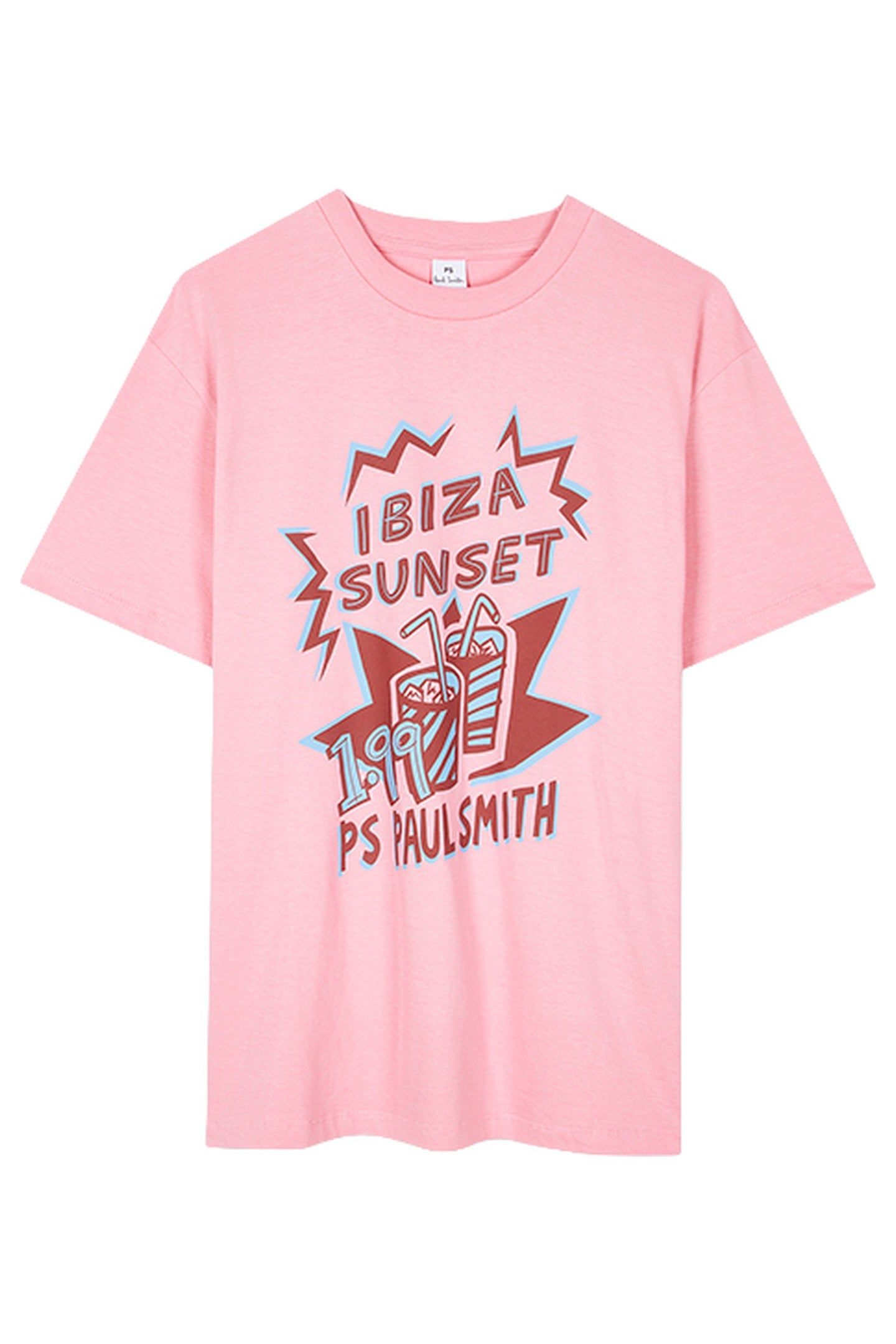 WOMENS IBIZA SUNSET T-SHIRT BUBBLEGUM/RASP 1