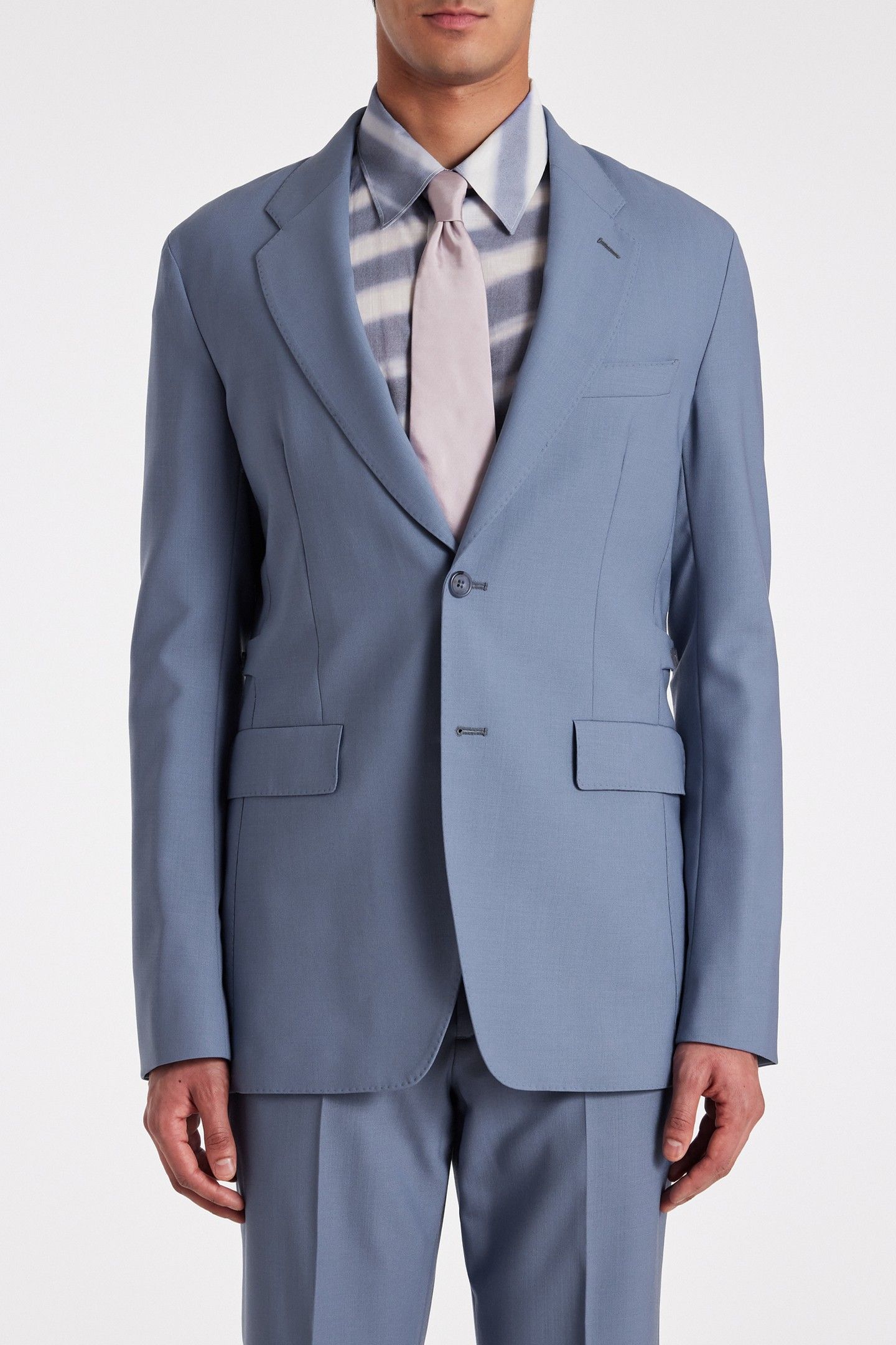 MENS 2 BUTTON JACKET PETROL BLUE 1