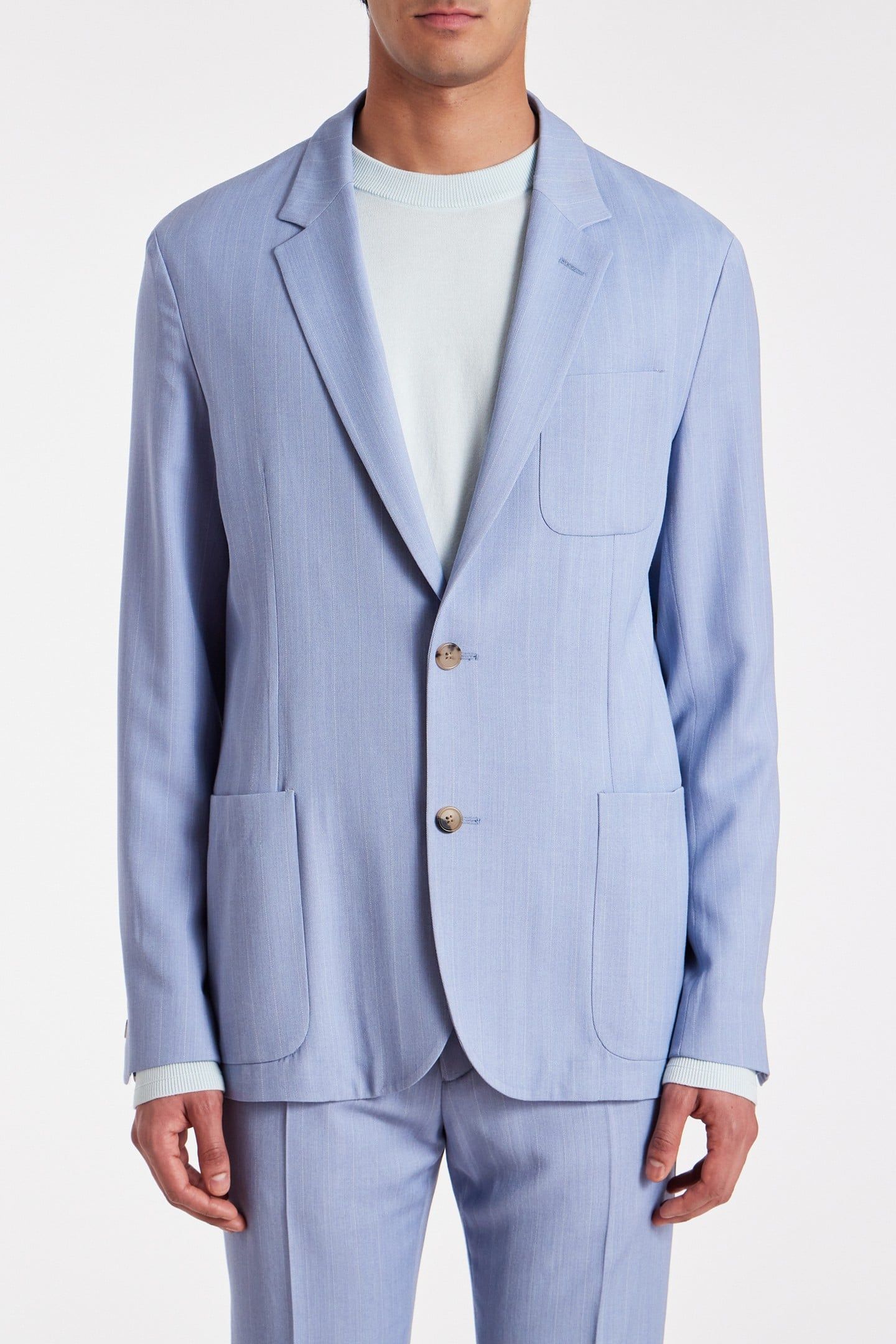 MENS 2 BTN PATCH POCKET JACKET BLUE 1