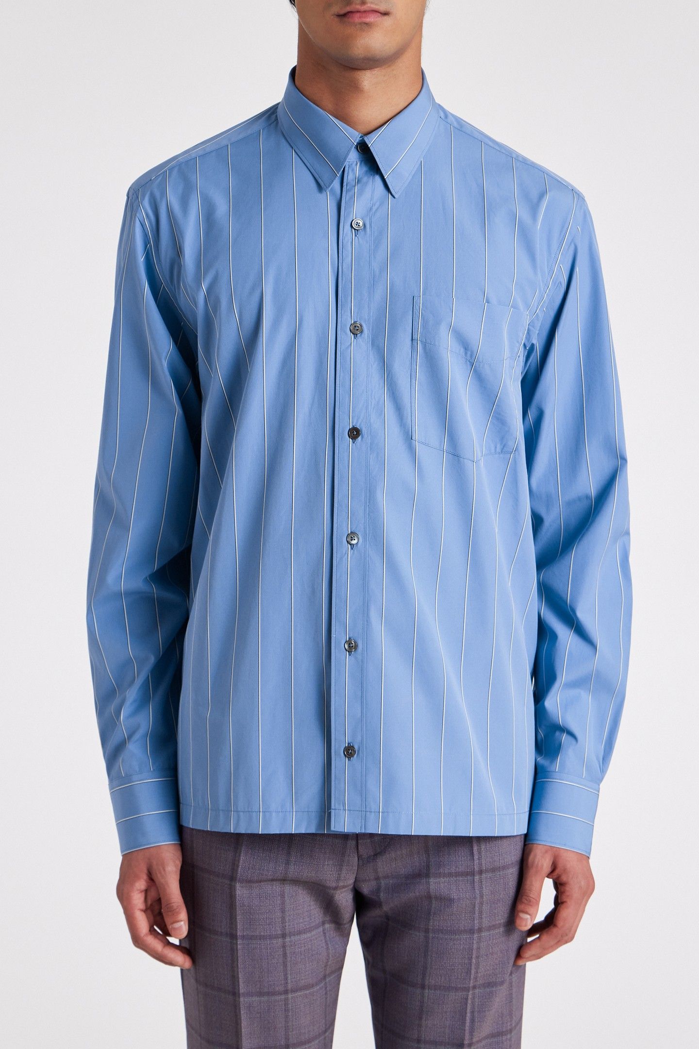 MENS S/C OVERSIZED SHIRT PETROL BLUE 1