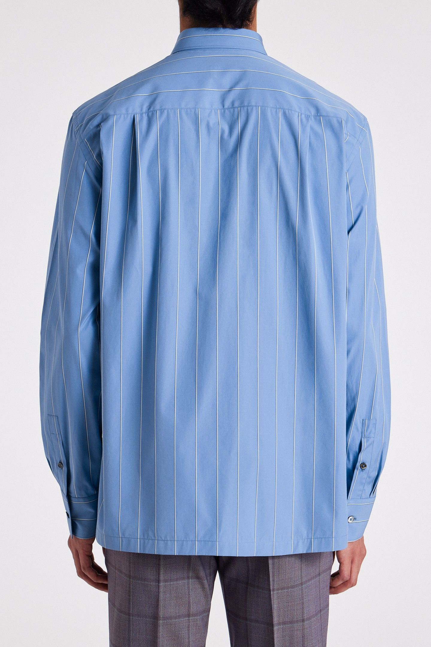 MENS S/C OVERSIZED SHIRT PETROL BLUE 2