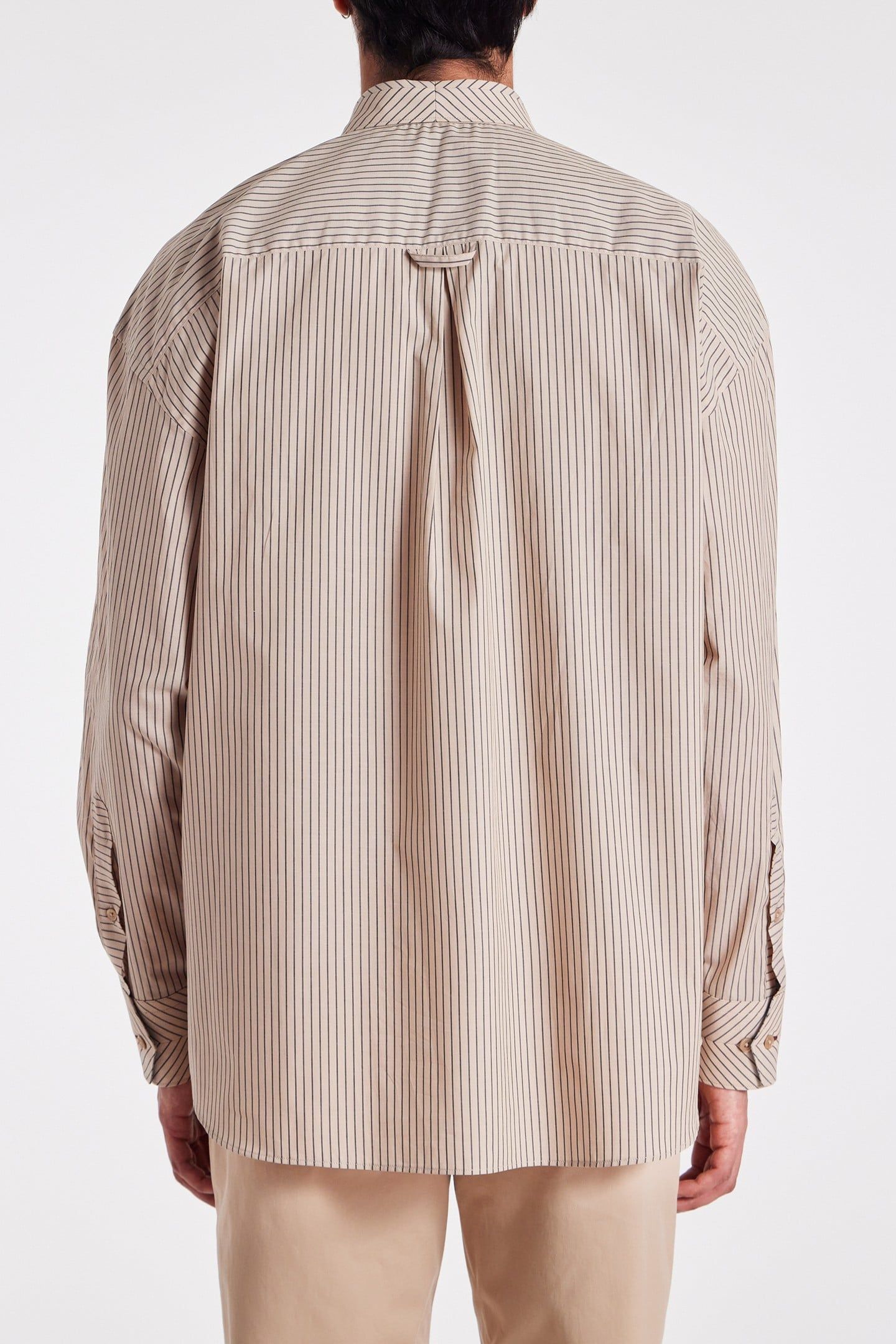 MENS S/C OVERSIZED SHIRT LIGHT BEIGE 2