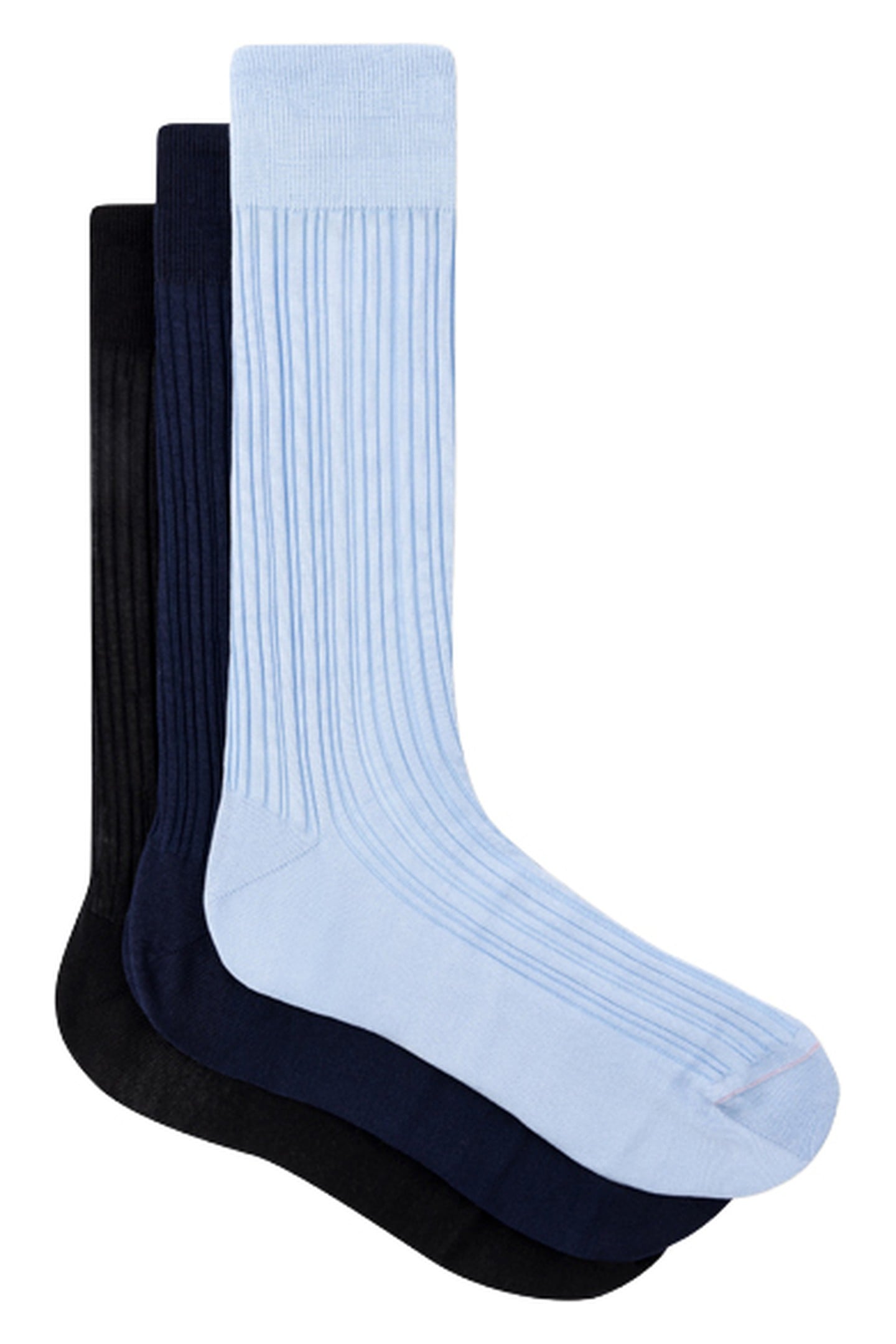 MEN SOCK 3 PACK SIG RIB MIXED PLATE 1 6