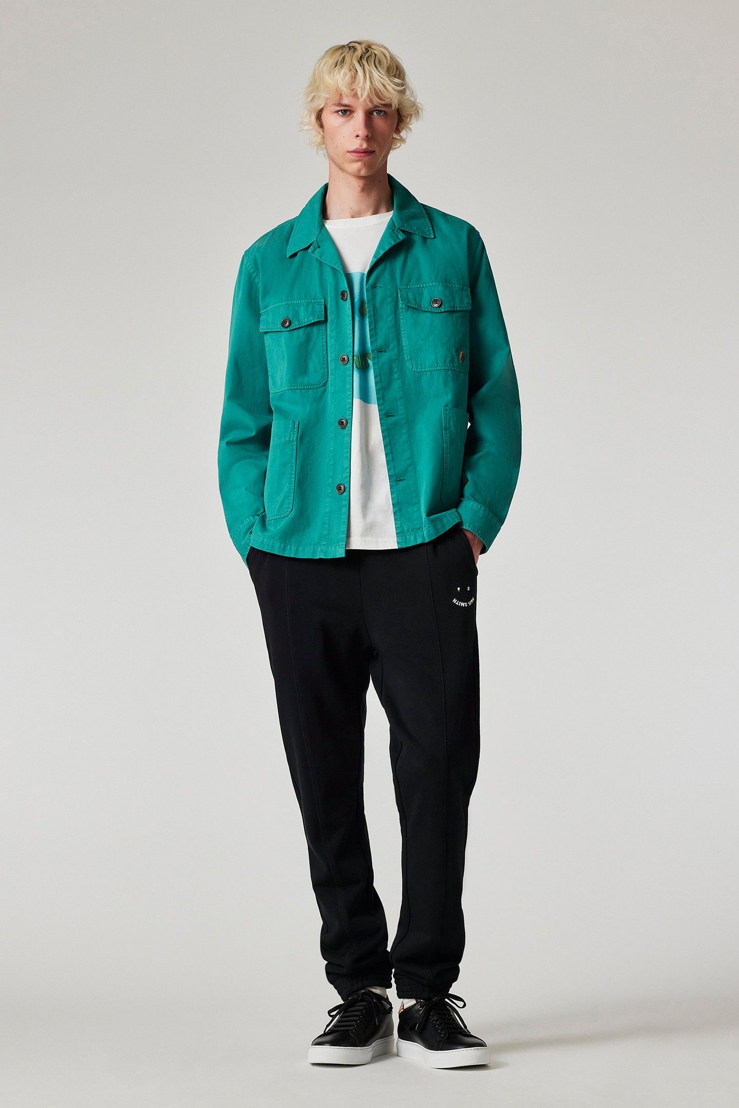 MENS LS CASUAL FIT SHIRT JKT BS ZEB PETROL GREEN 3