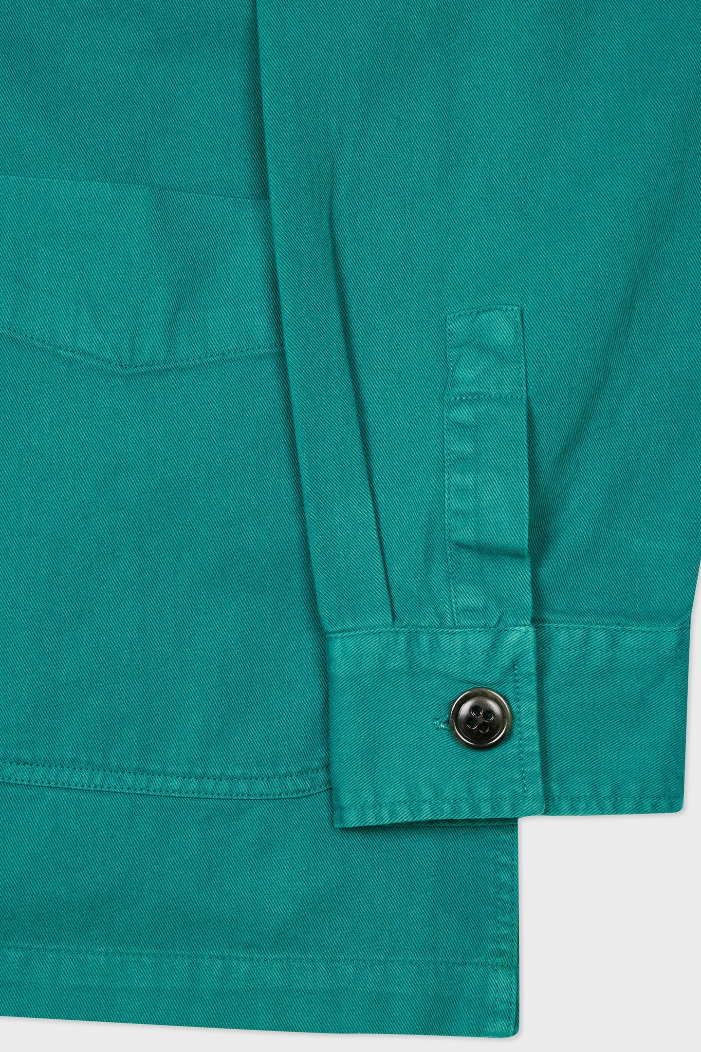 MENS LS CASUAL FIT SHIRT JKT BS ZEB PETROL GREEN 5
