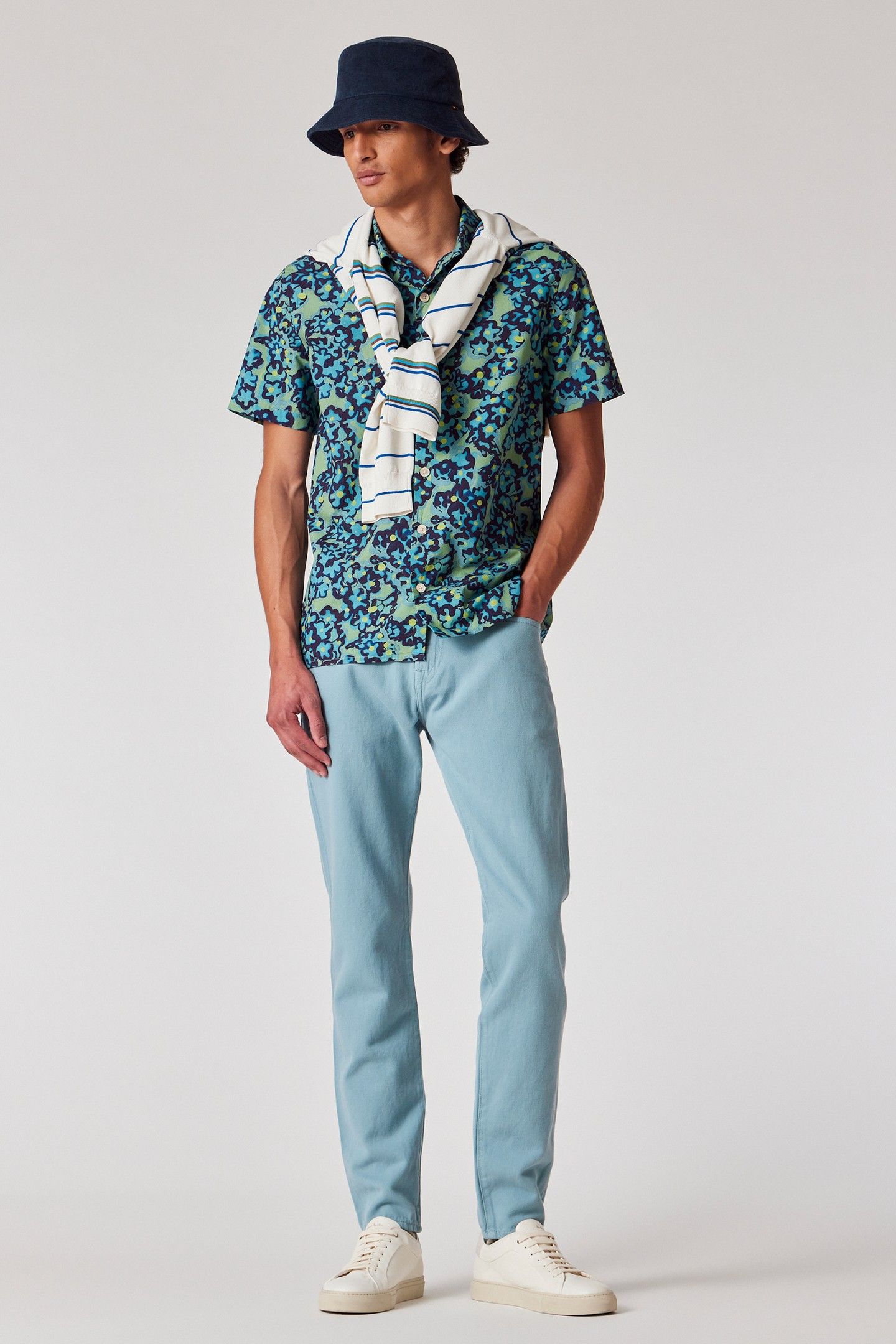 MENS SS REGULAR FIT SHIRT LT GREYISH GREEN 3