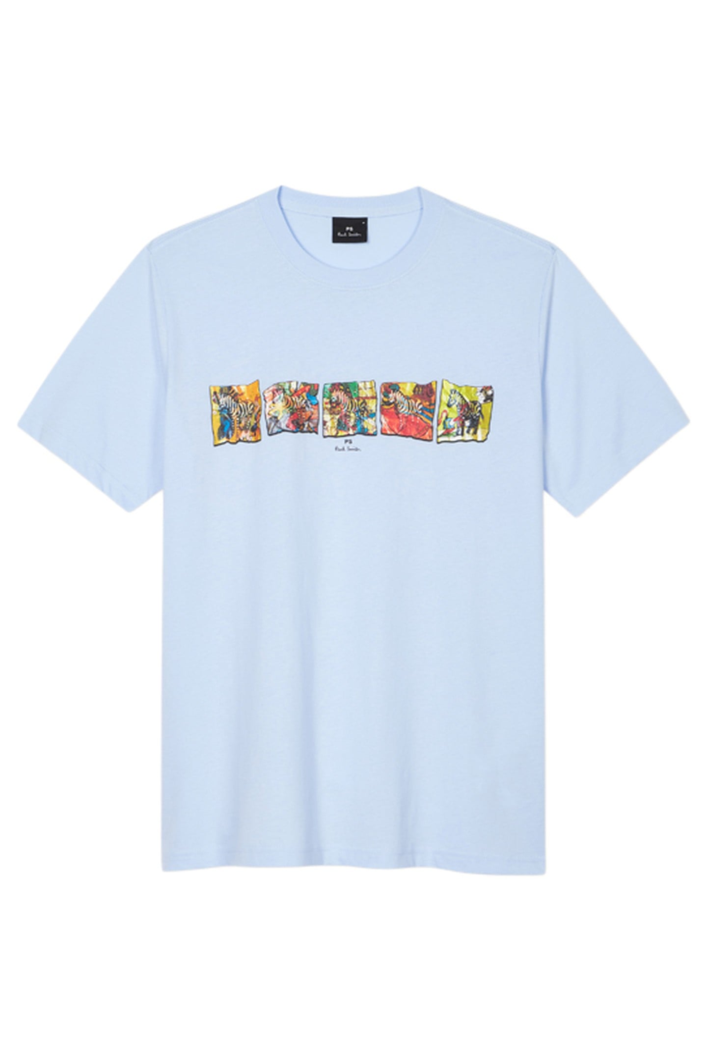 MENS REG FIT SS T SHIRT ZEBRAS BLUE 4