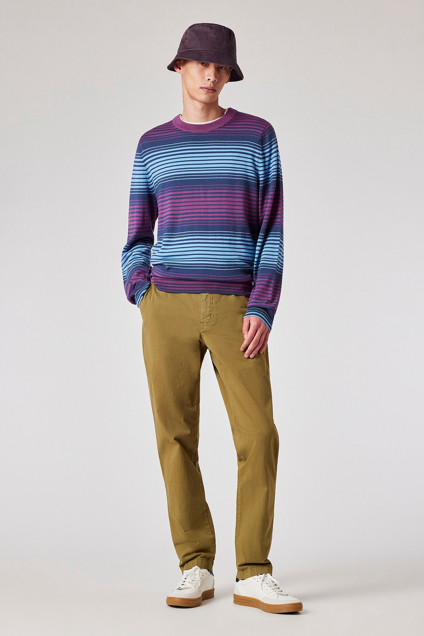 MENS SWEATER CREW NECK PURPLE 3