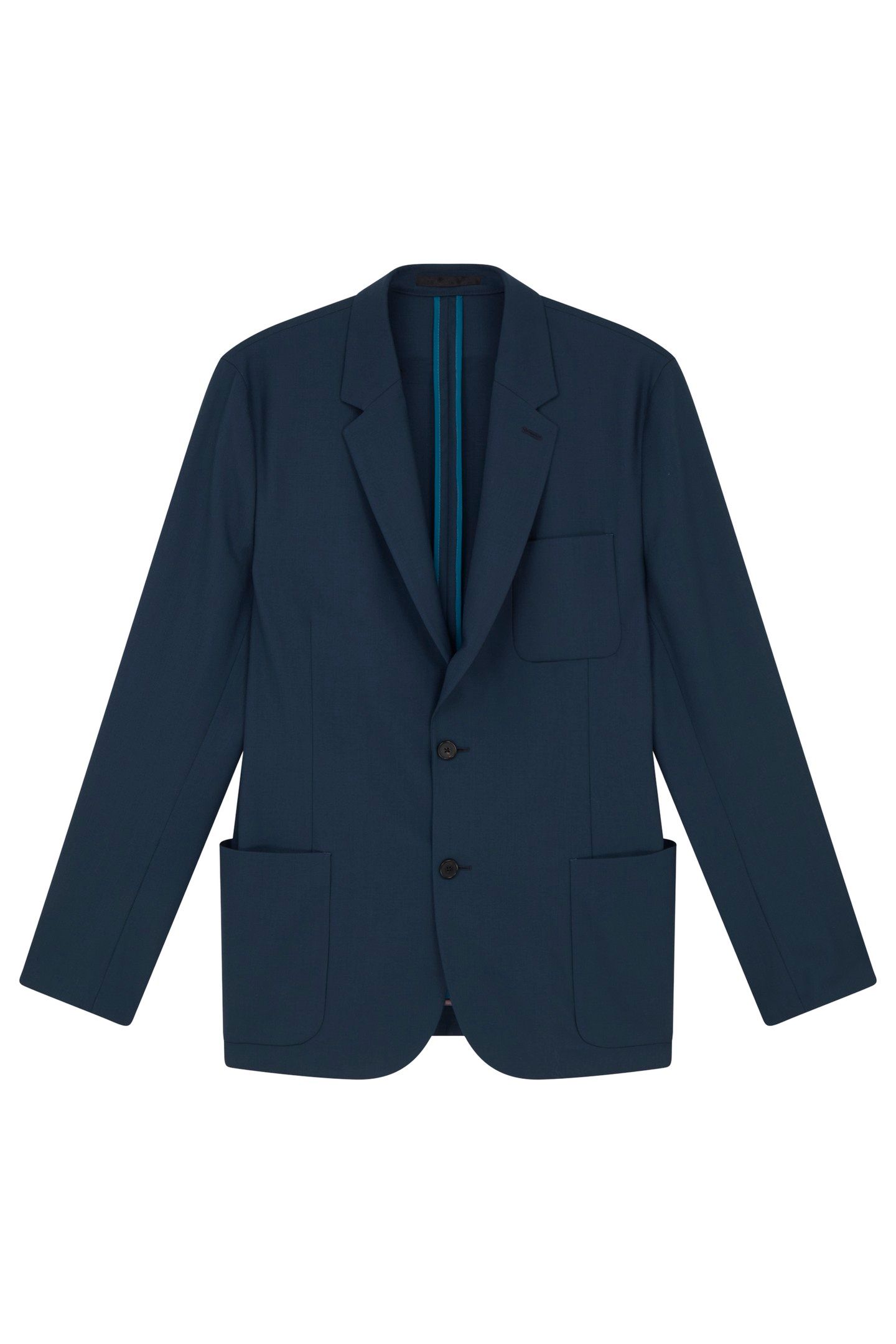 MENS 2 BUTTON JACKET PETROL GREEN 1