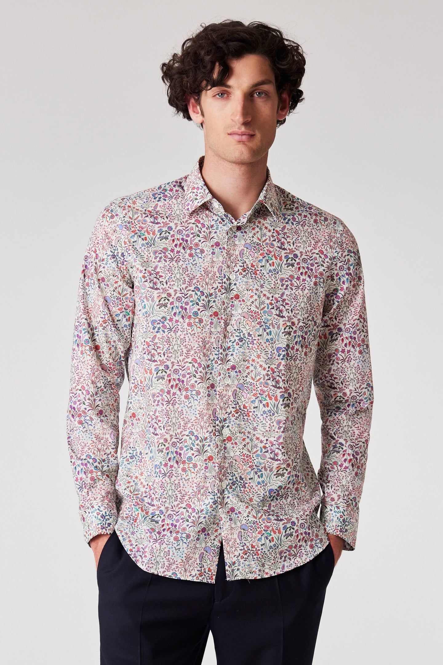 MENS S/C TAILORED FIT SHIRT MULTI COLOURED 1