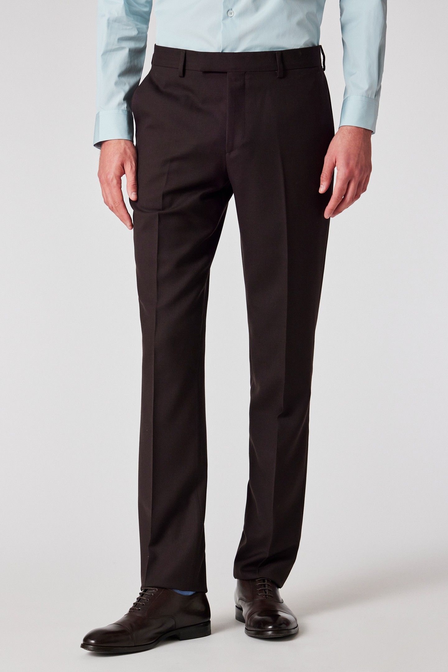 MENS TAILORED FIT 2 BUTTON SUIT DARK BROWN 3