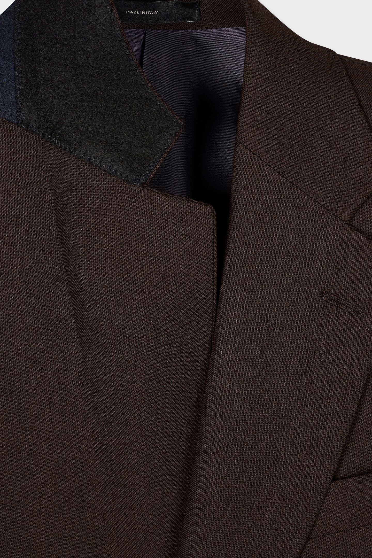 MENS TAILORED FIT 2 BUTTON SUIT DARK BROWN 8