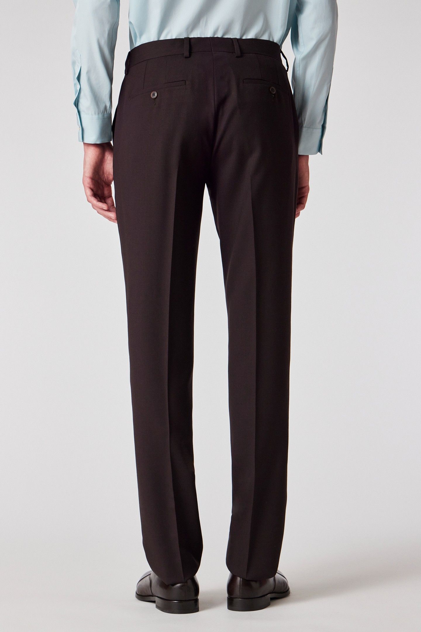 MENS TAILORED FIT 2 BUTTON SUIT DARK BROWN 5