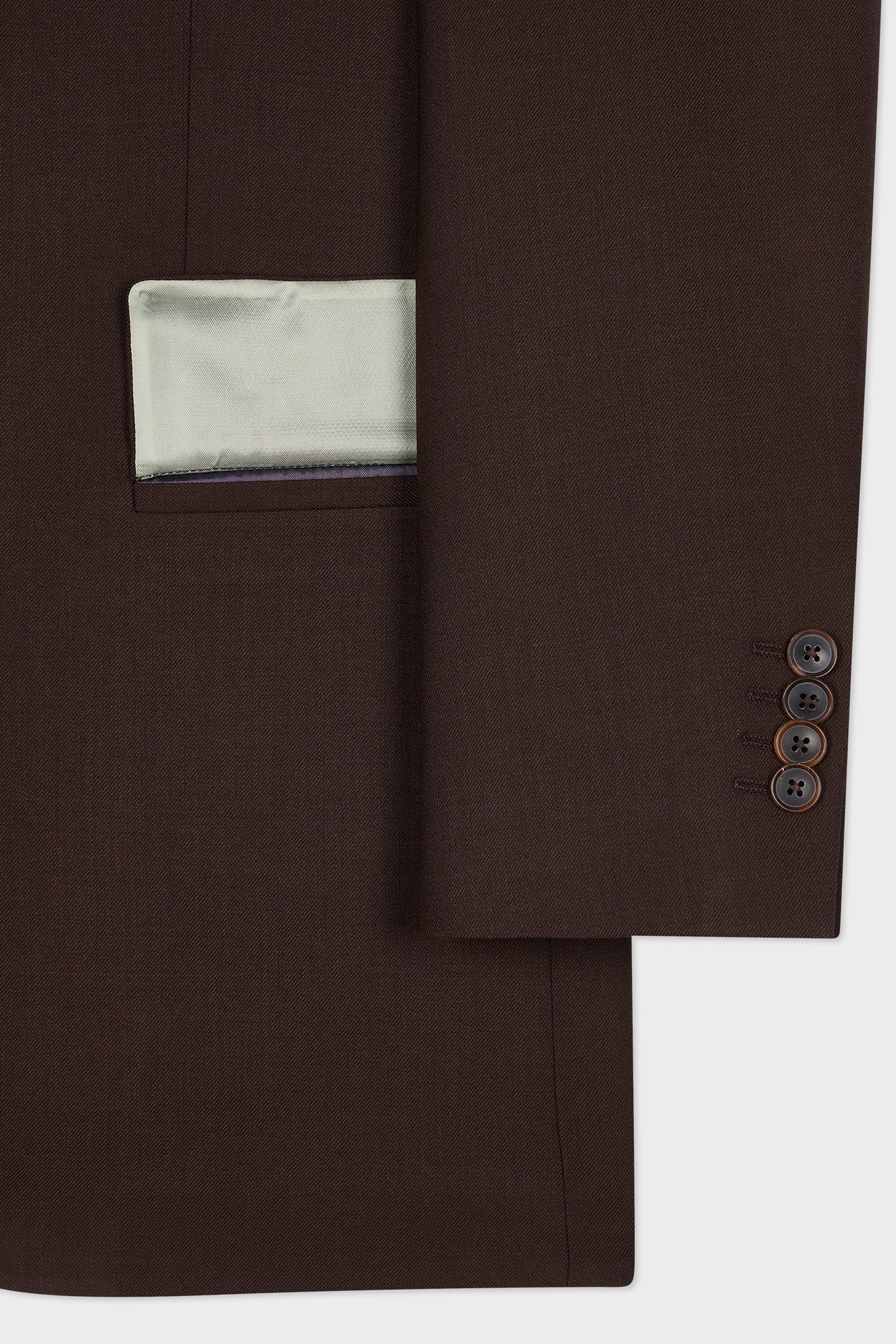 MENS TAILORED FIT 2 BUTTON SUIT DARK BROWN 9
