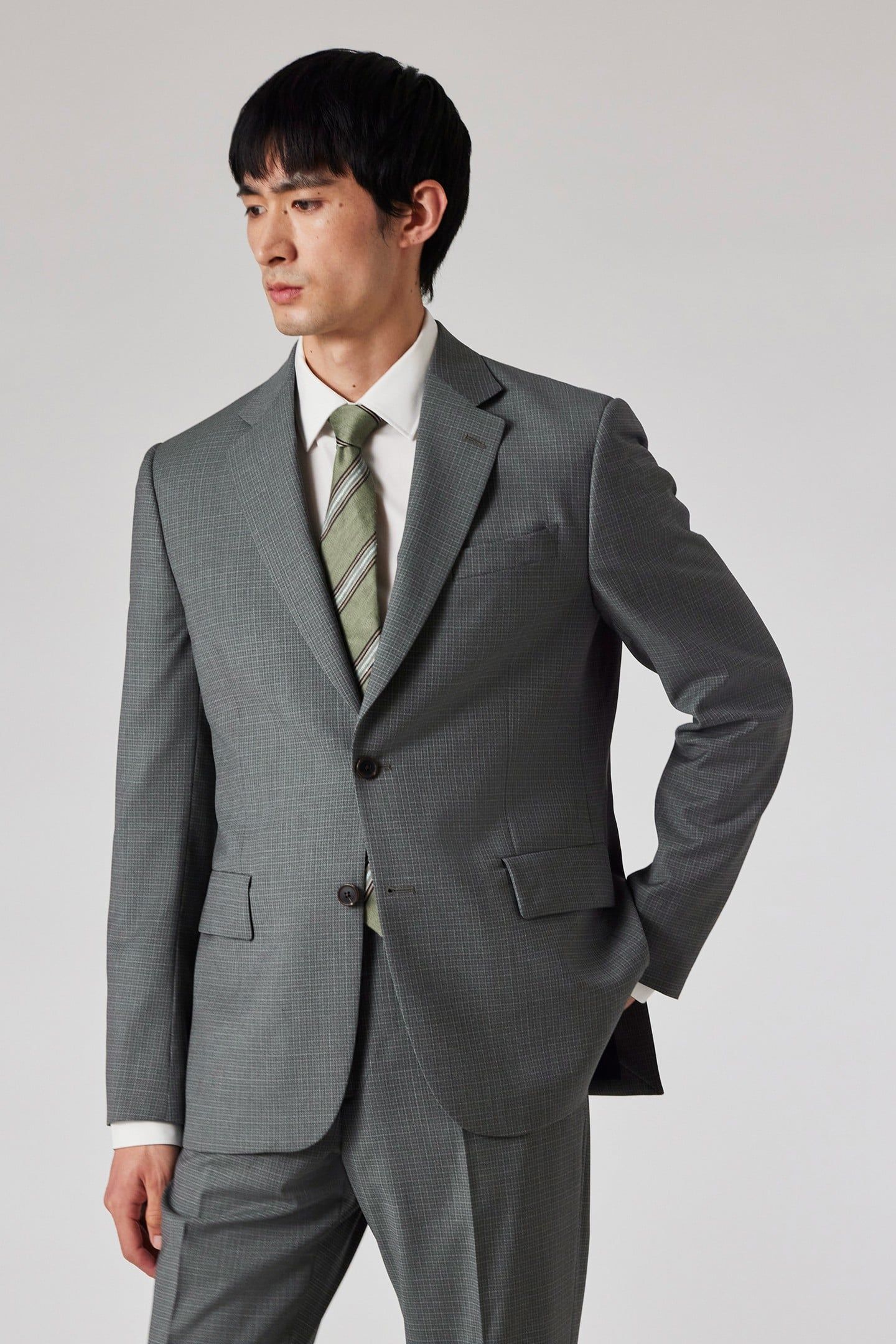 MENS TAILORED FIT 2 BUTTON SUIT GREEN 2