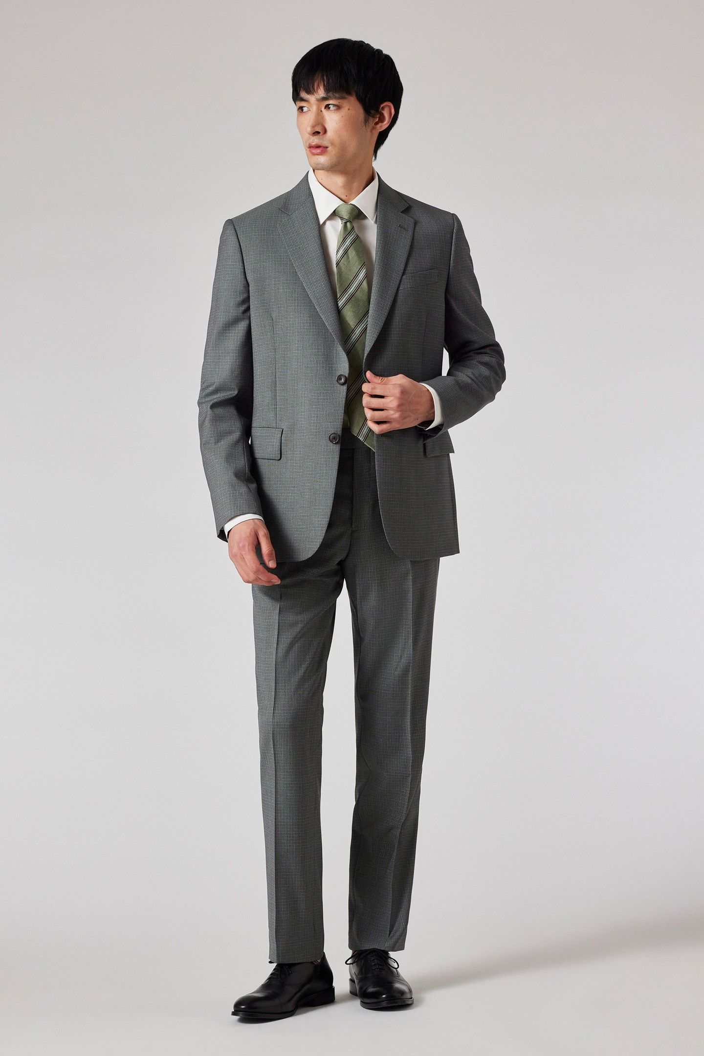 MENS TAILORED FIT 2 BUTTON SUIT GREEN 3