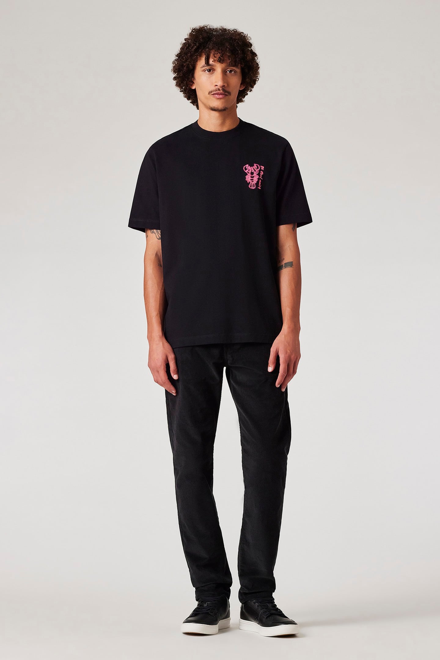 MENS REG FIT SS TSHIRT LOBSTER BLACK 2