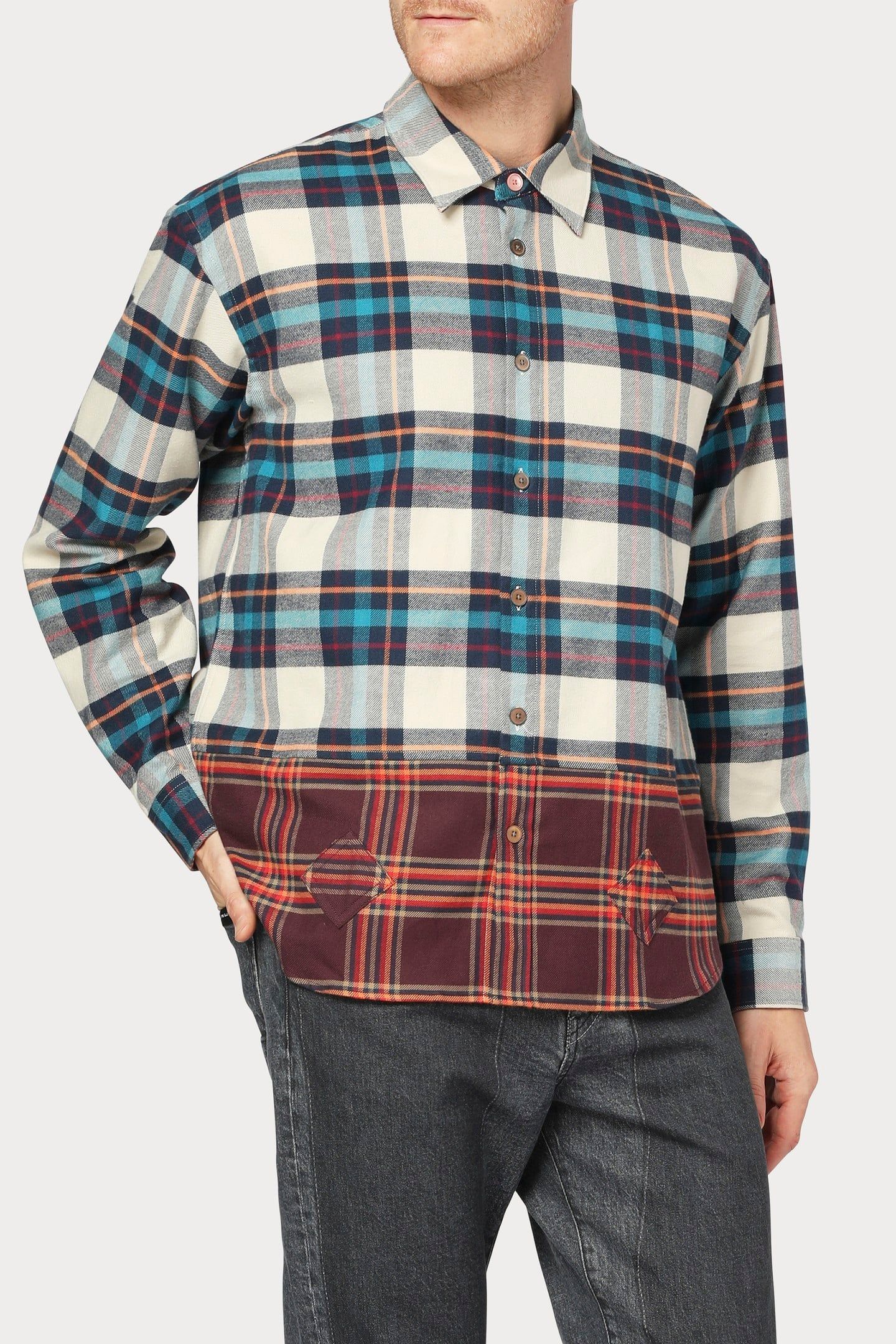 MENS LS RELAXED FIT SHIRT PARCHMENT 1