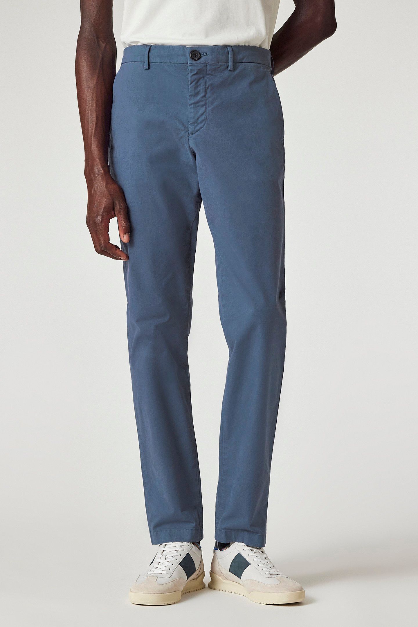 MENS MID FIT CLEAN CHINO BS ZEB SLATE 1