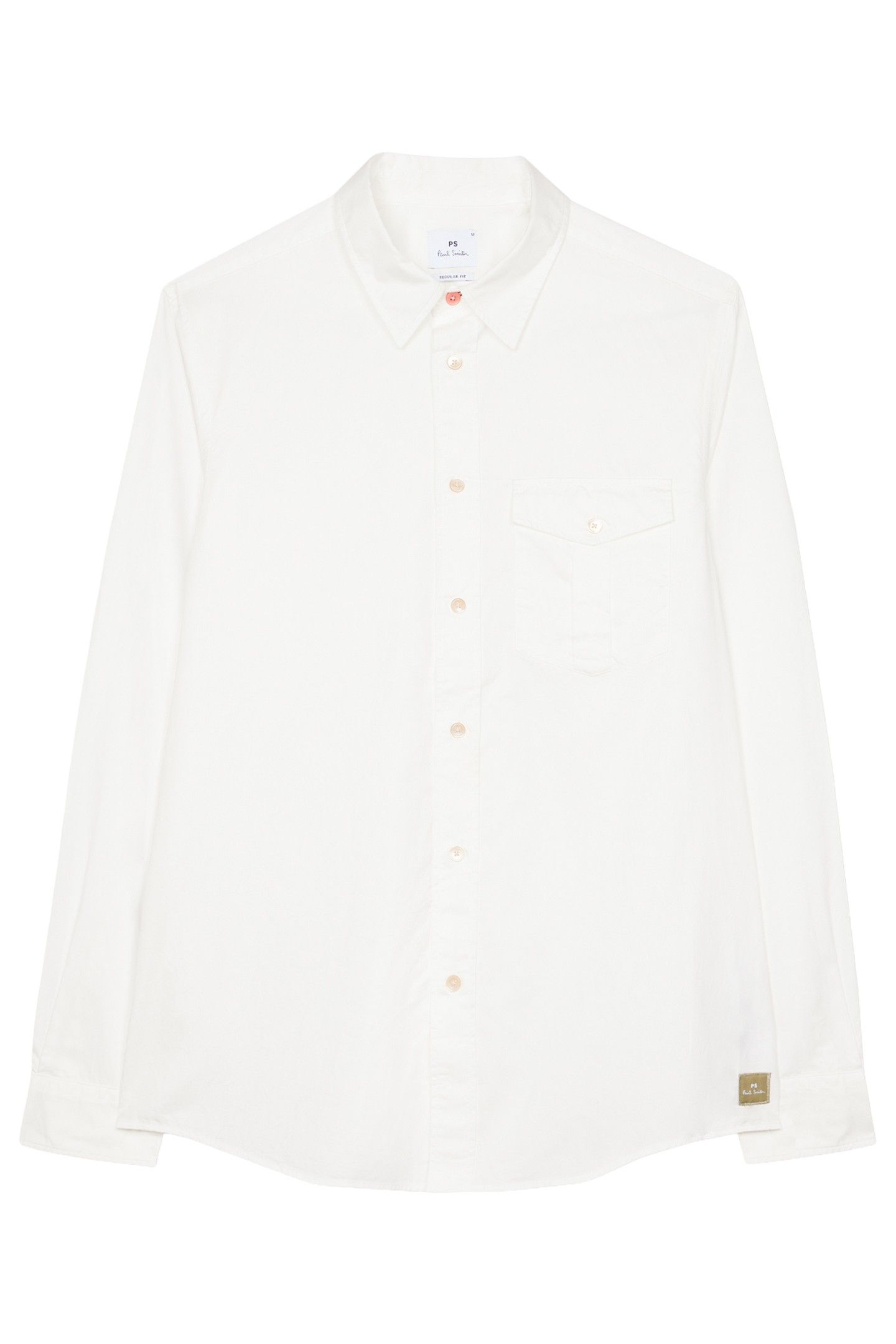 MENS LS REGULAR FIT SHIRT WHITE 4
