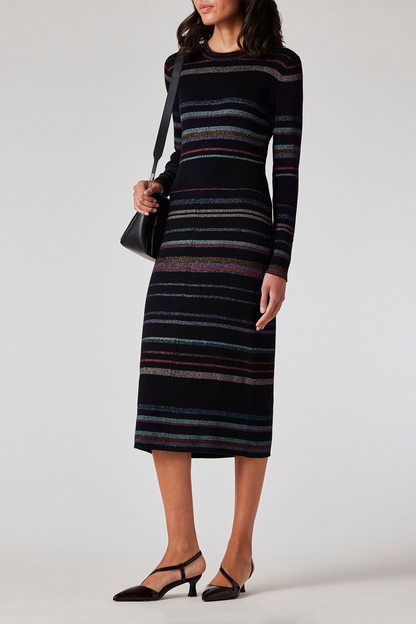 WOMENS KNITTED DRESS BLACK 5