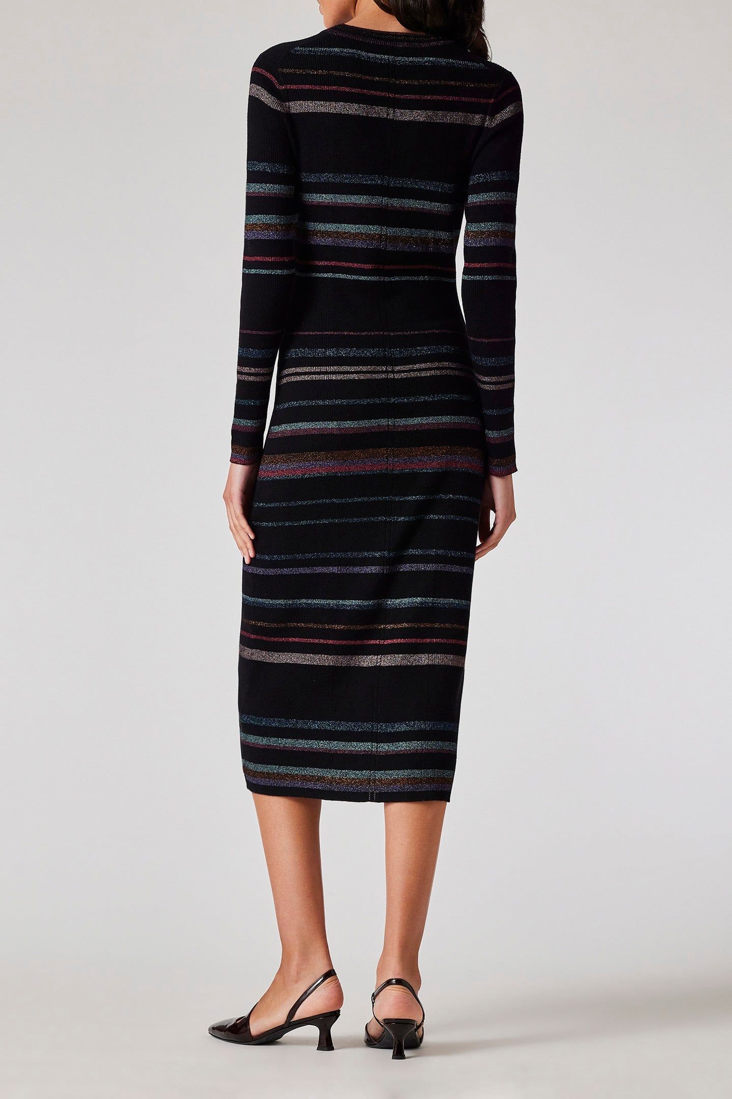WOMENS KNITTED DRESS BLACK 2
