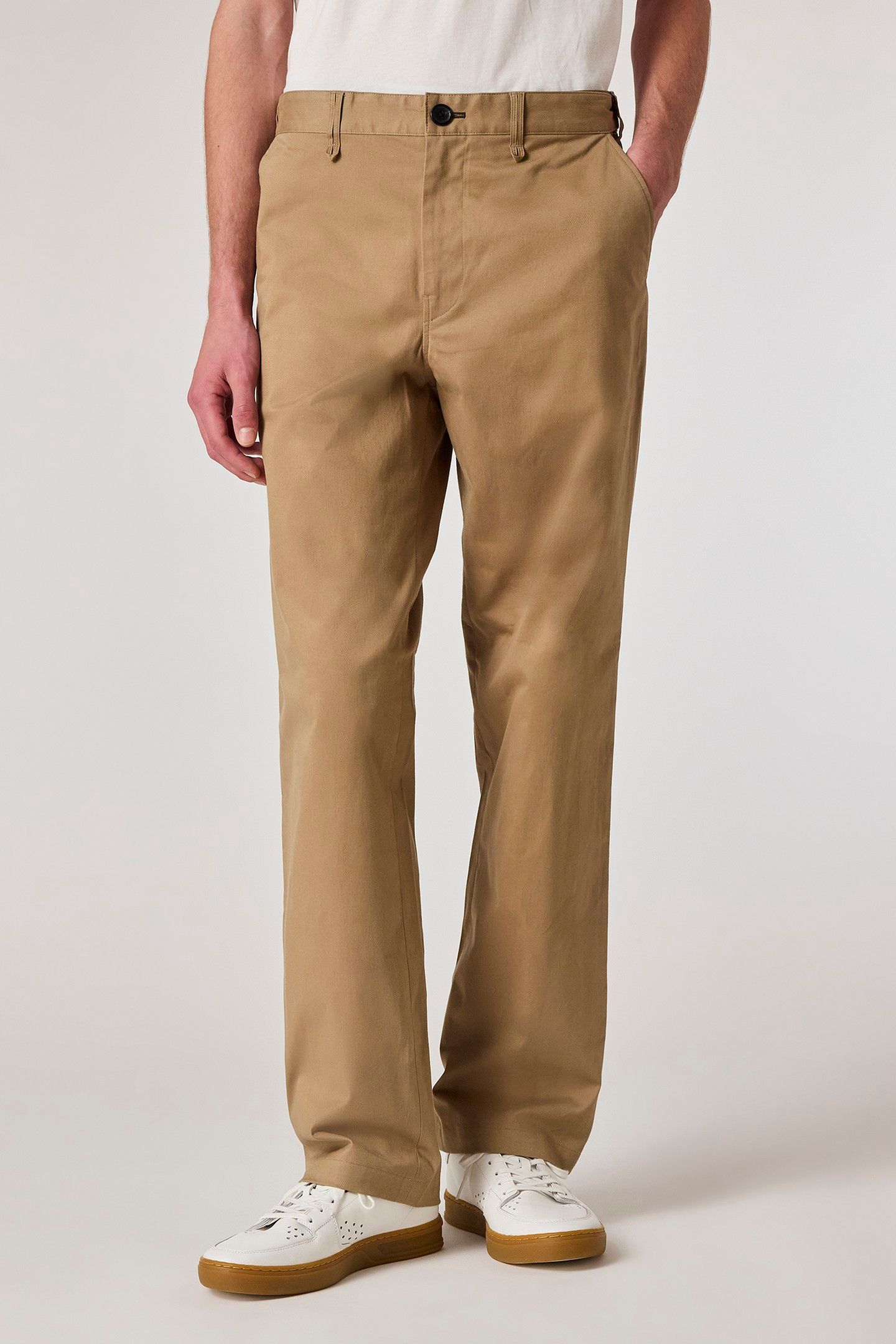 MENS TROUSER WITH FLEXI WAISTBAND CAMEL 1