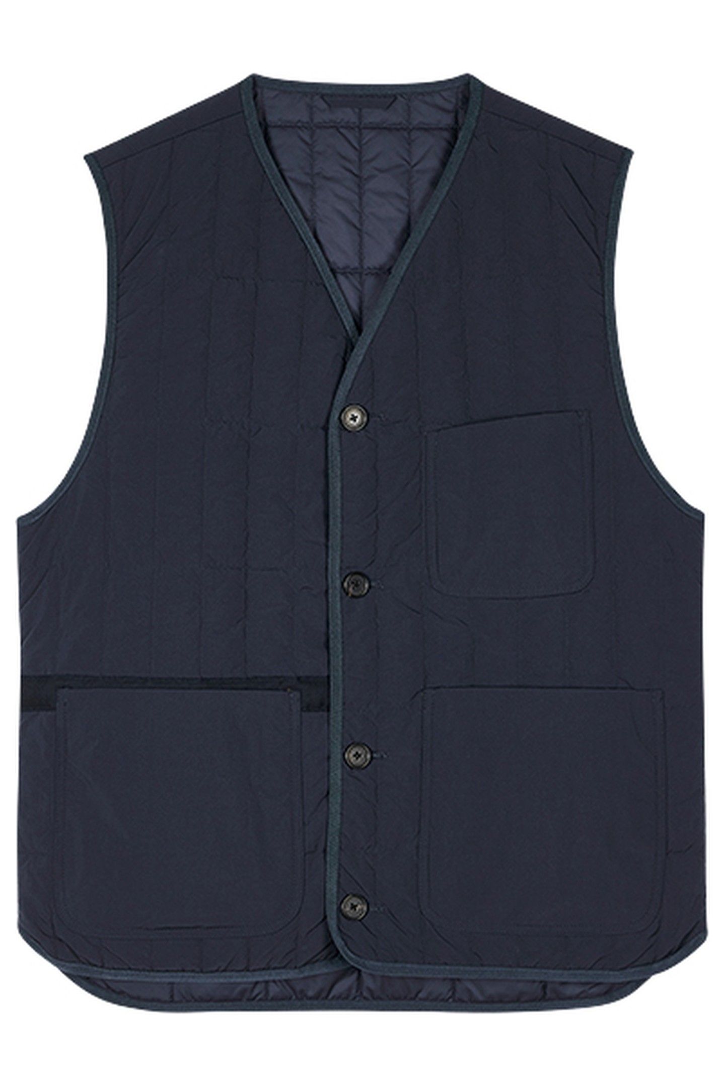 MENS QUILTED GILET NAVY 4