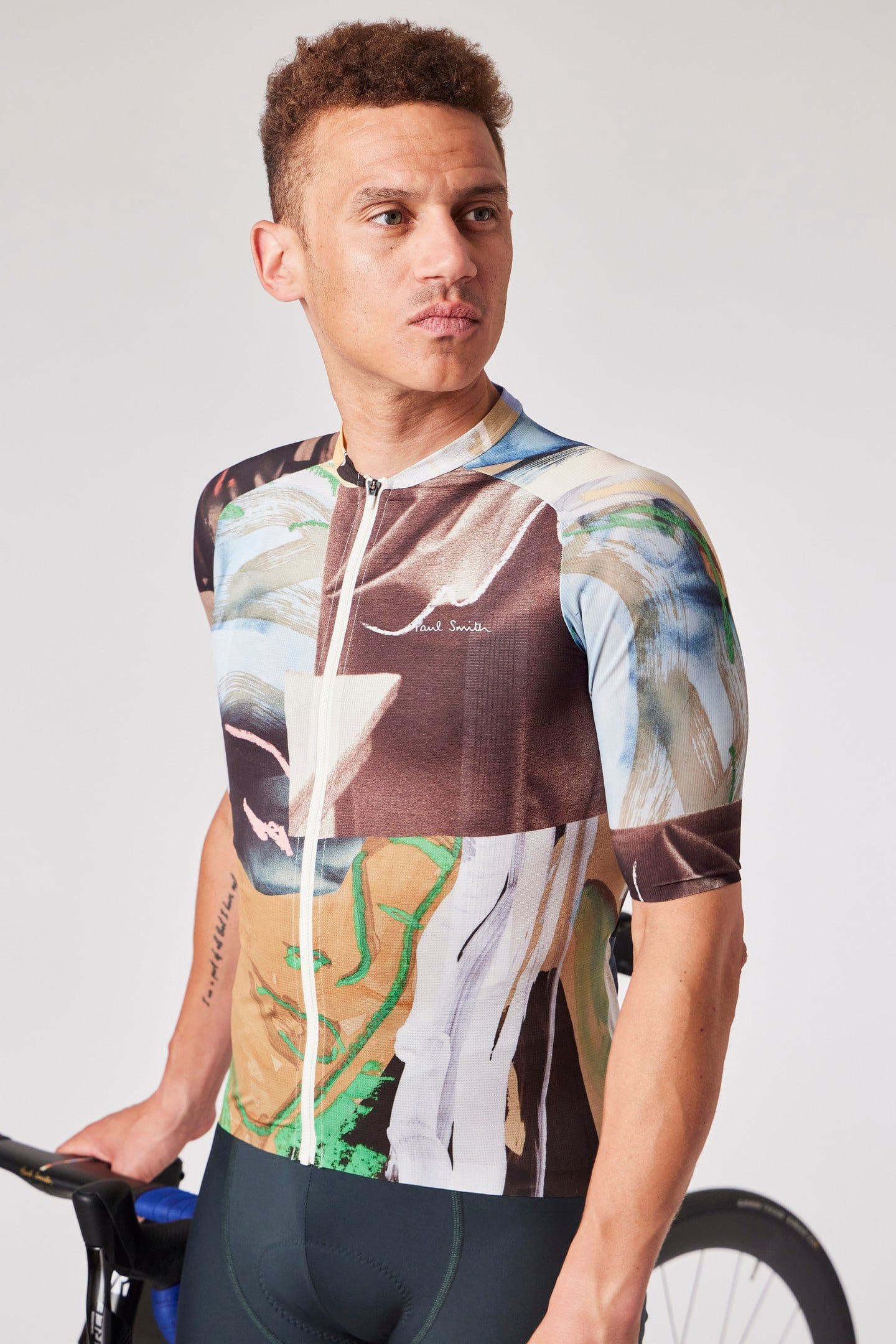 CYCLE JERSEY RACE COLLAGE MULTI COLOURED 3