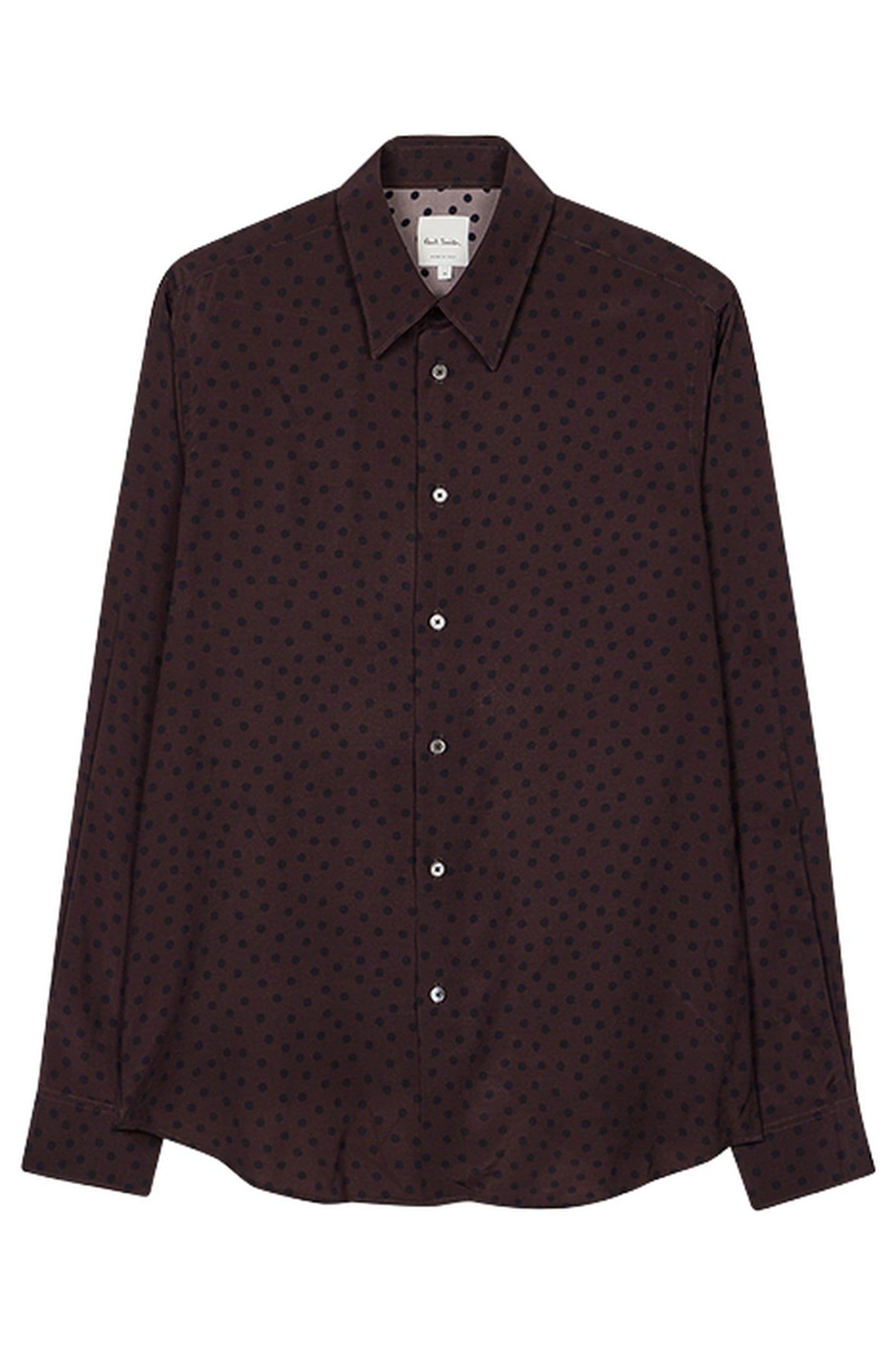MENS S/C CASUAL FIT SHIRT BURGUNDY/ BORDE 4