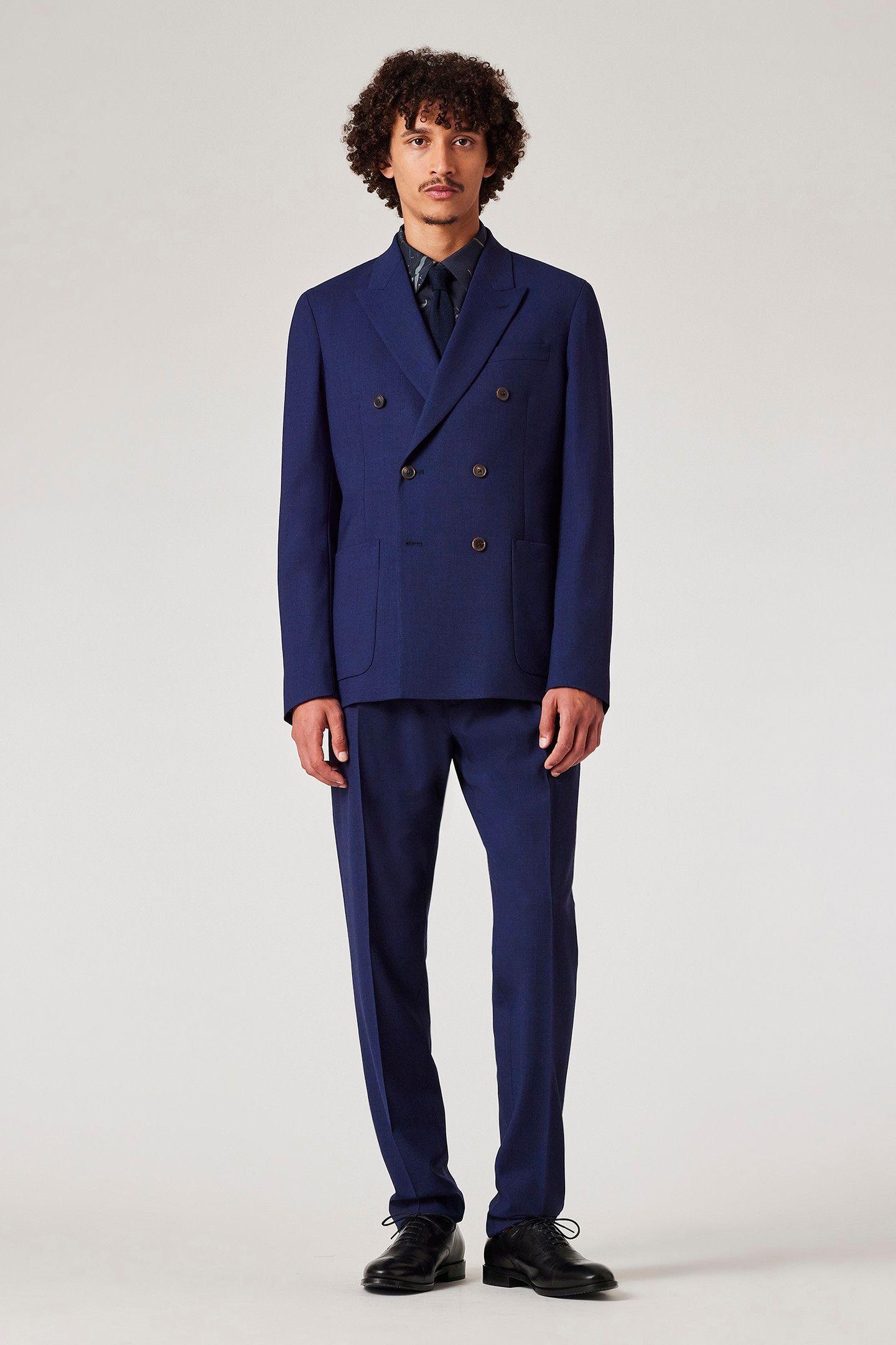 MENS S/C SLIM FIT SHIRT NAVY 3