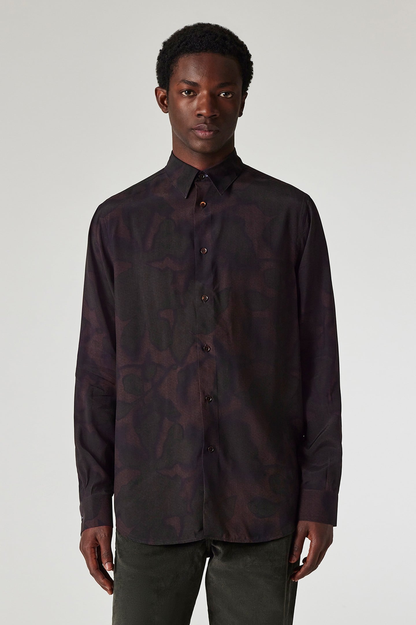 MENS S/C REGULAR FIT SHIRT TAUPE 1