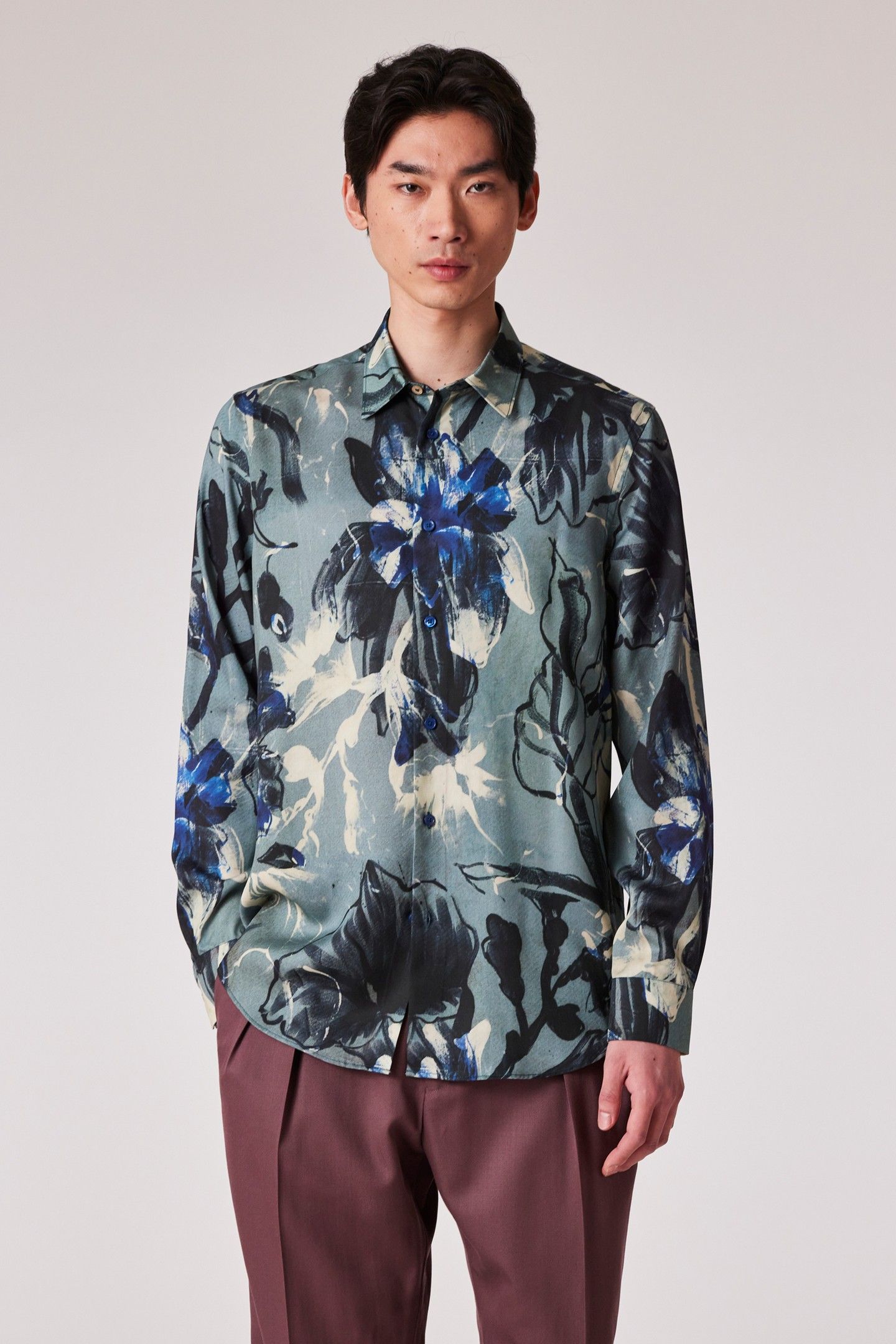 MENS S/C REGULAR FIT SHIRT BLUE 1