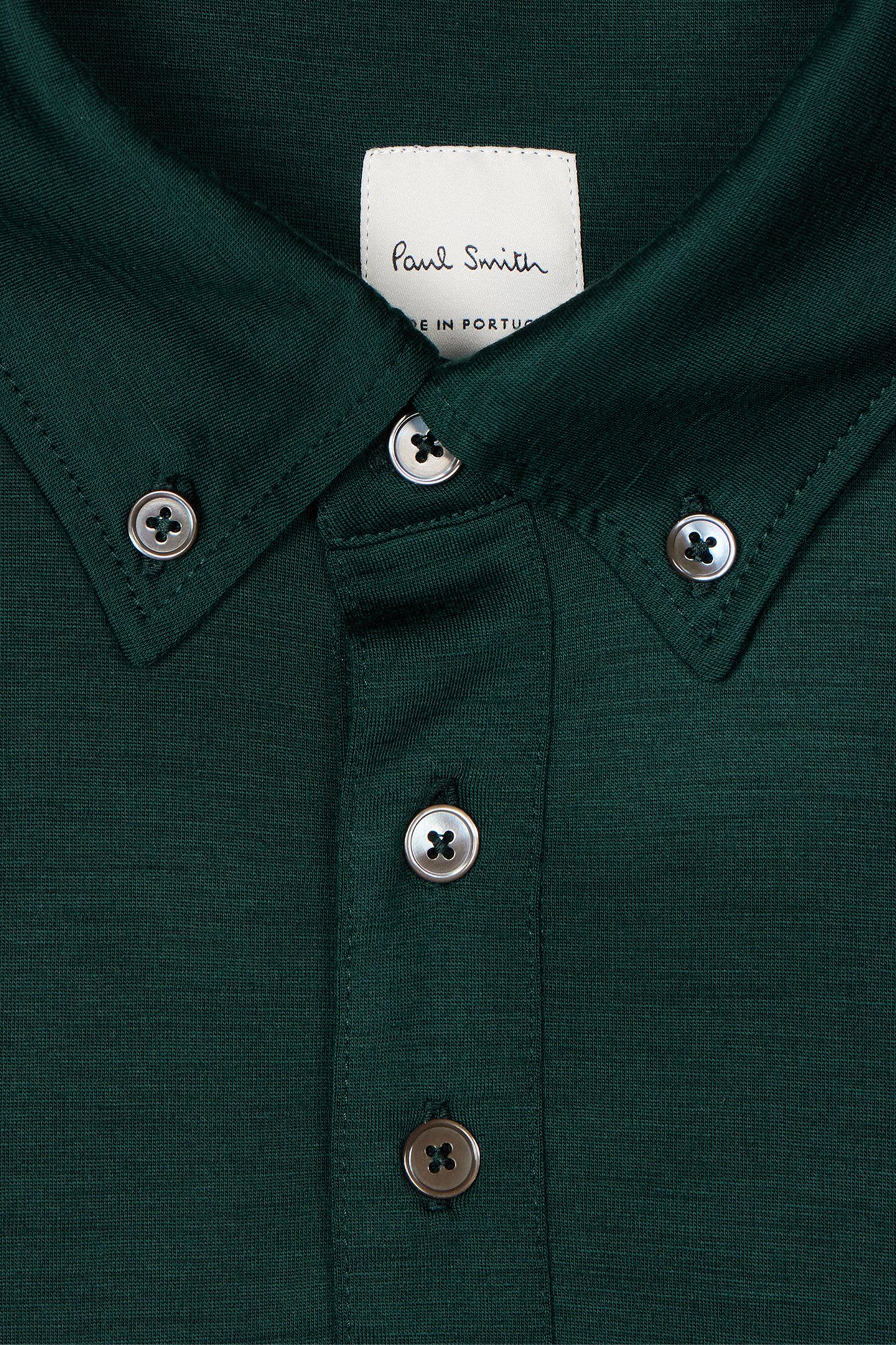 MENS OVERSIZED S/S POLO SHIRT BOTTLE GREEN 5