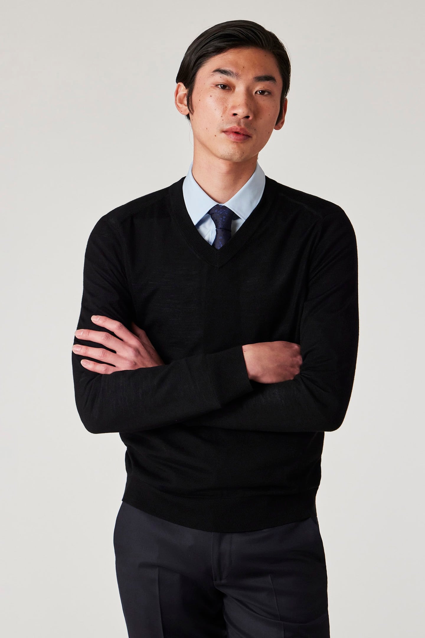 MENS SWEATER V NECK BLACK 3
