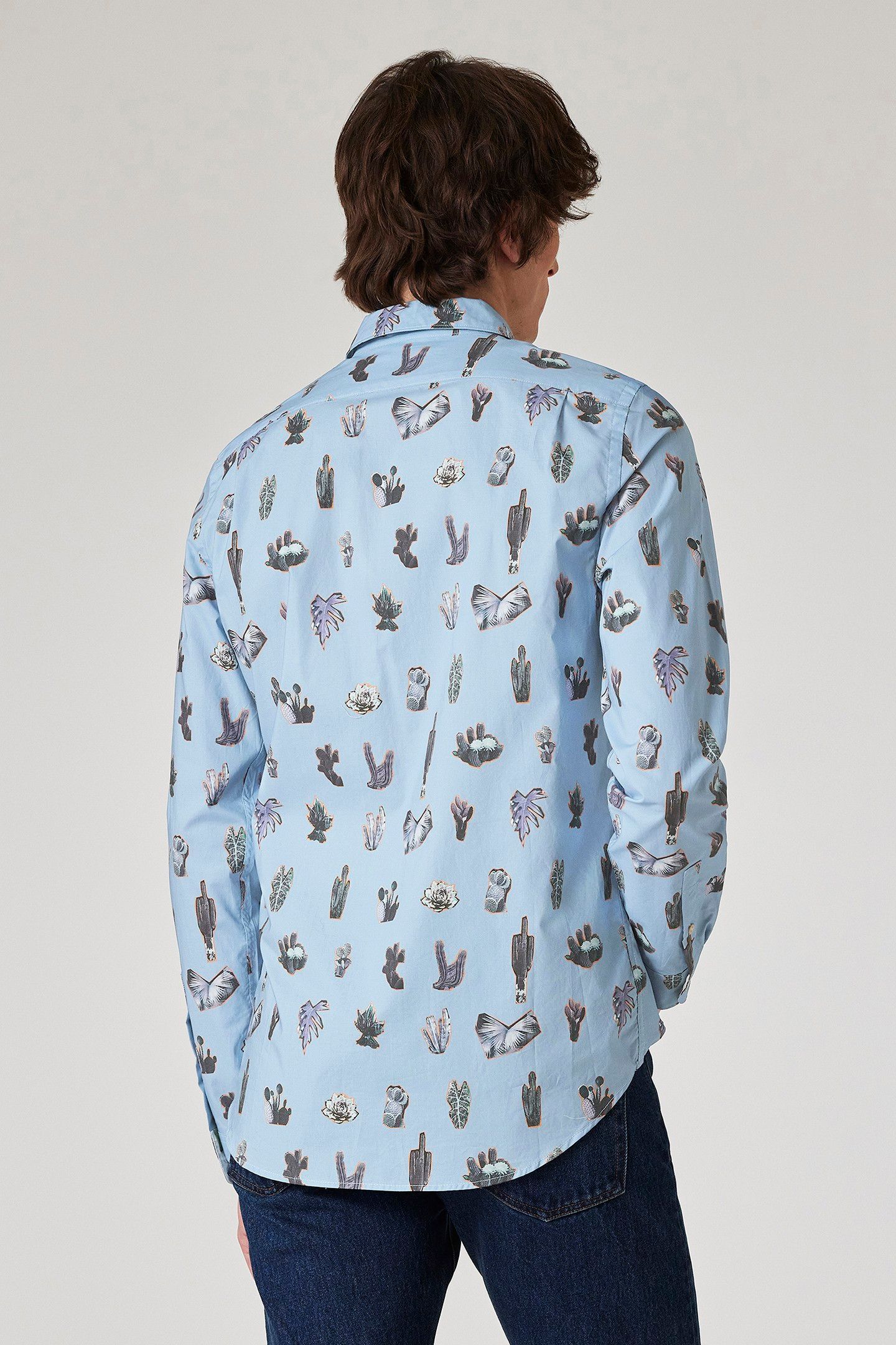 MENS LS TAILORED FIT SHIRT LIGHT BLUE 2