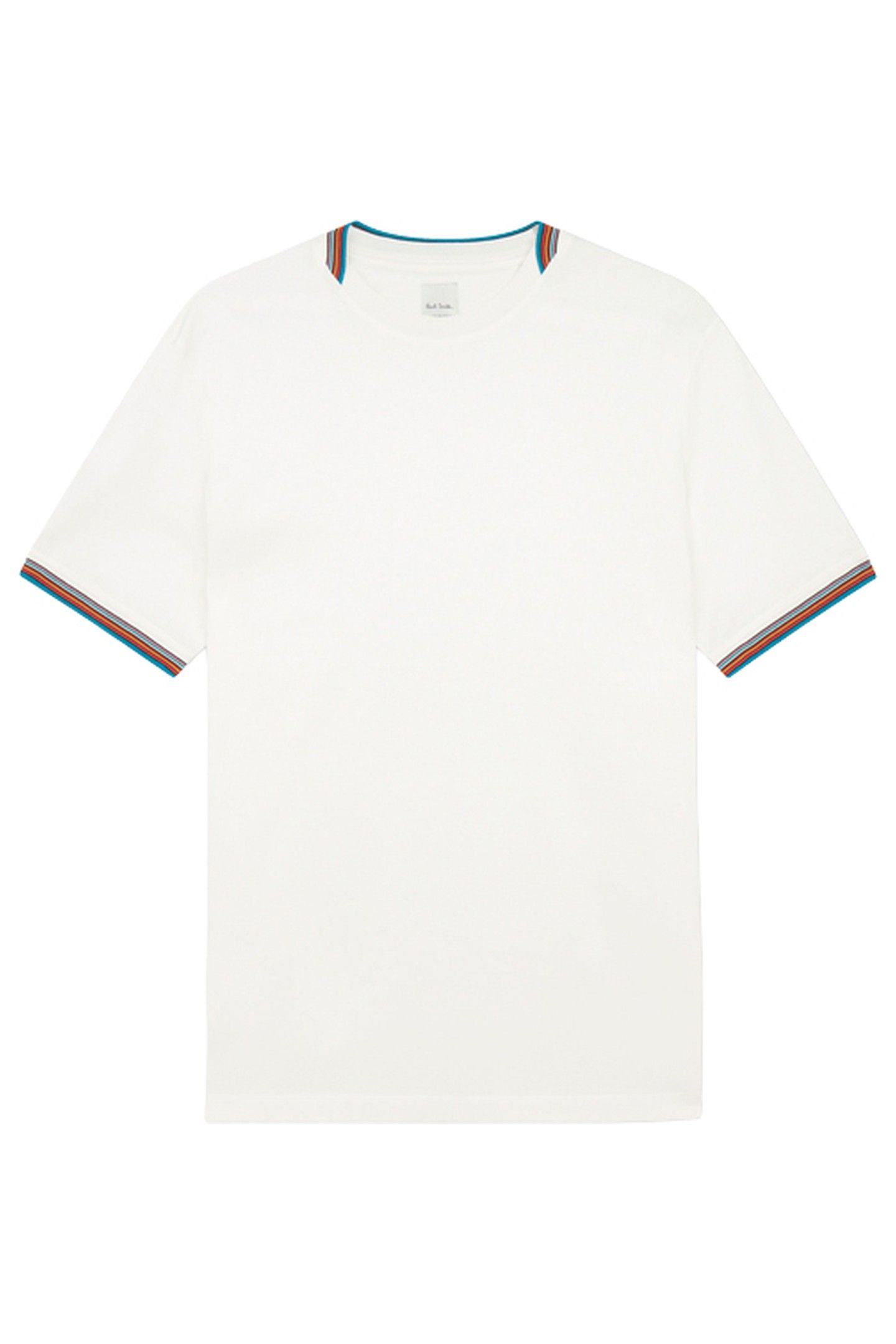 MENS STRIPE DETAIL TSHIRT WHITE 4