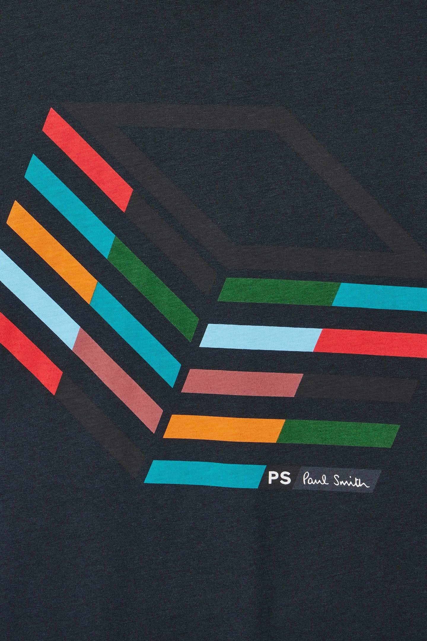 MENS REG FIT T SHIRT CUBE VERY DARK NAVY 2