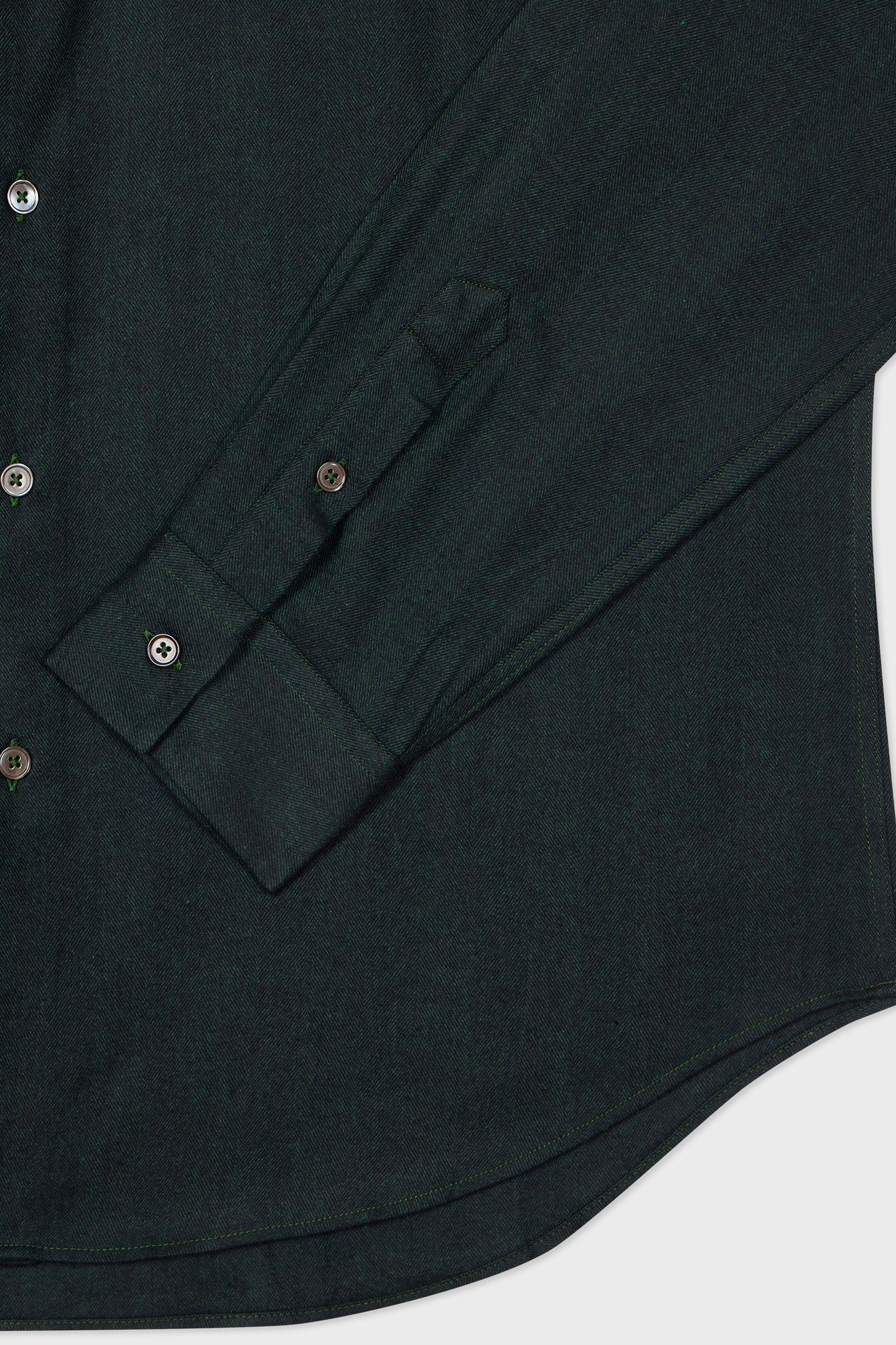 MENS S/C CASUAL FIT SHIRT VERY DARK GREEN 2
