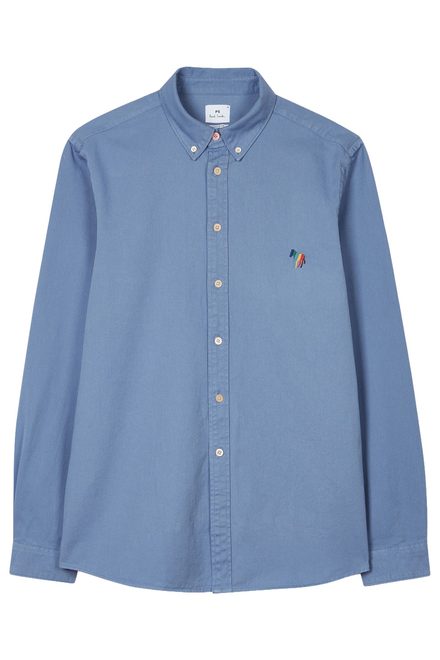 MENS SHIRT LS BD REGULAR FIT BS ZEB BLUE 1