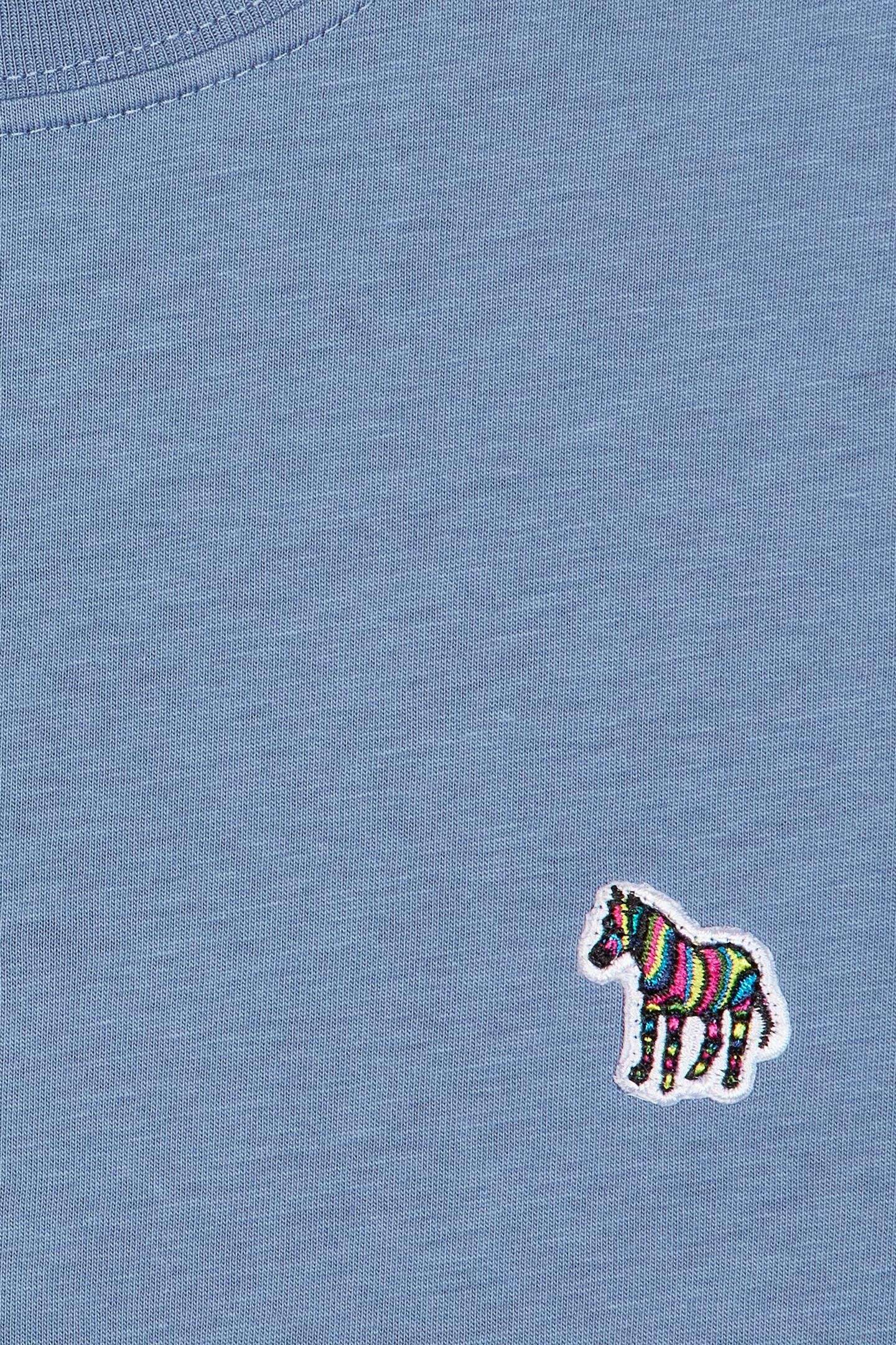 MENS REG FIT SS TSHIRT ZEBRA BADGE GREYISH BLUE 2